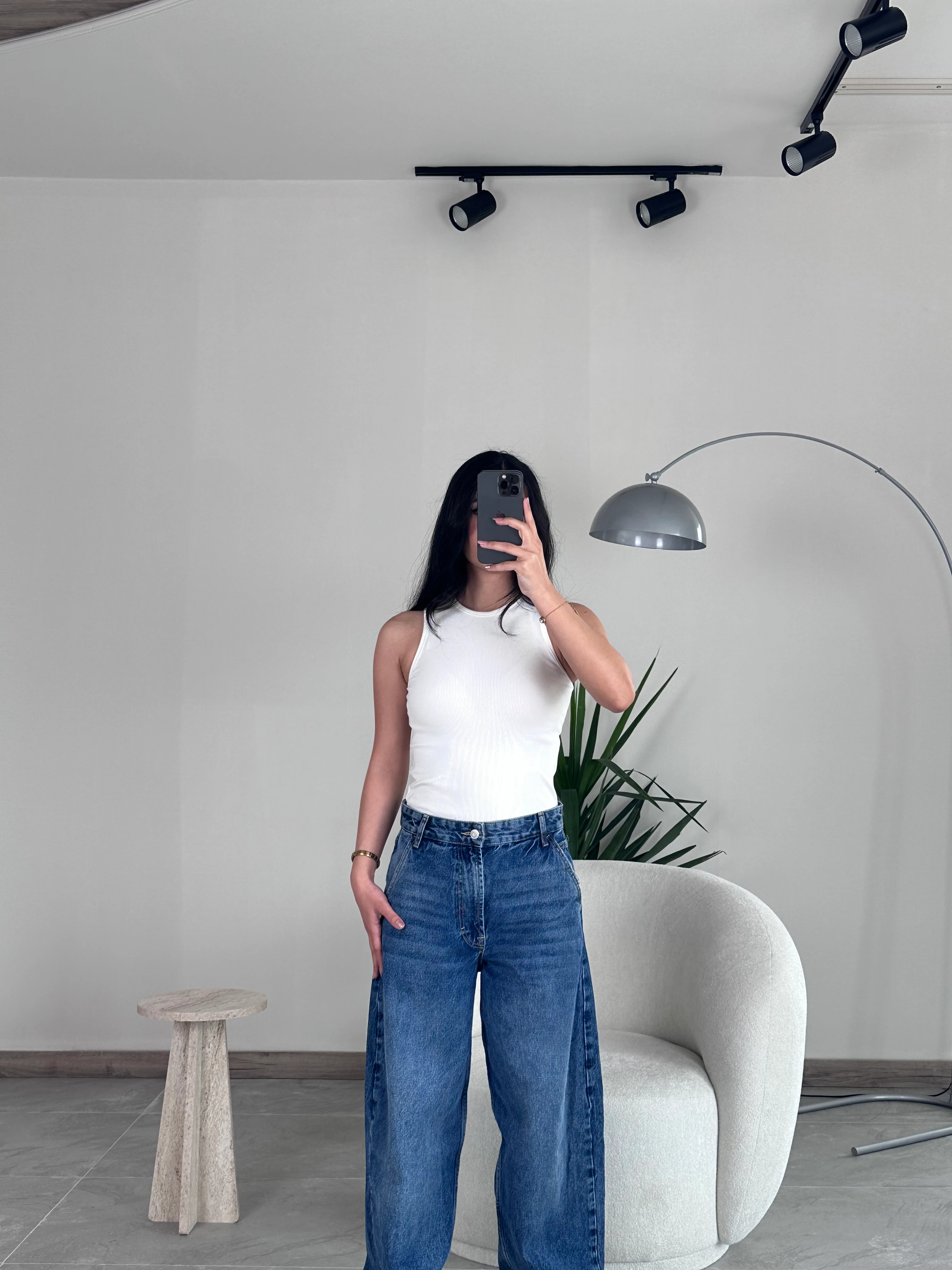 Muadil Premium Kumaş Beyaz Basic Atlet