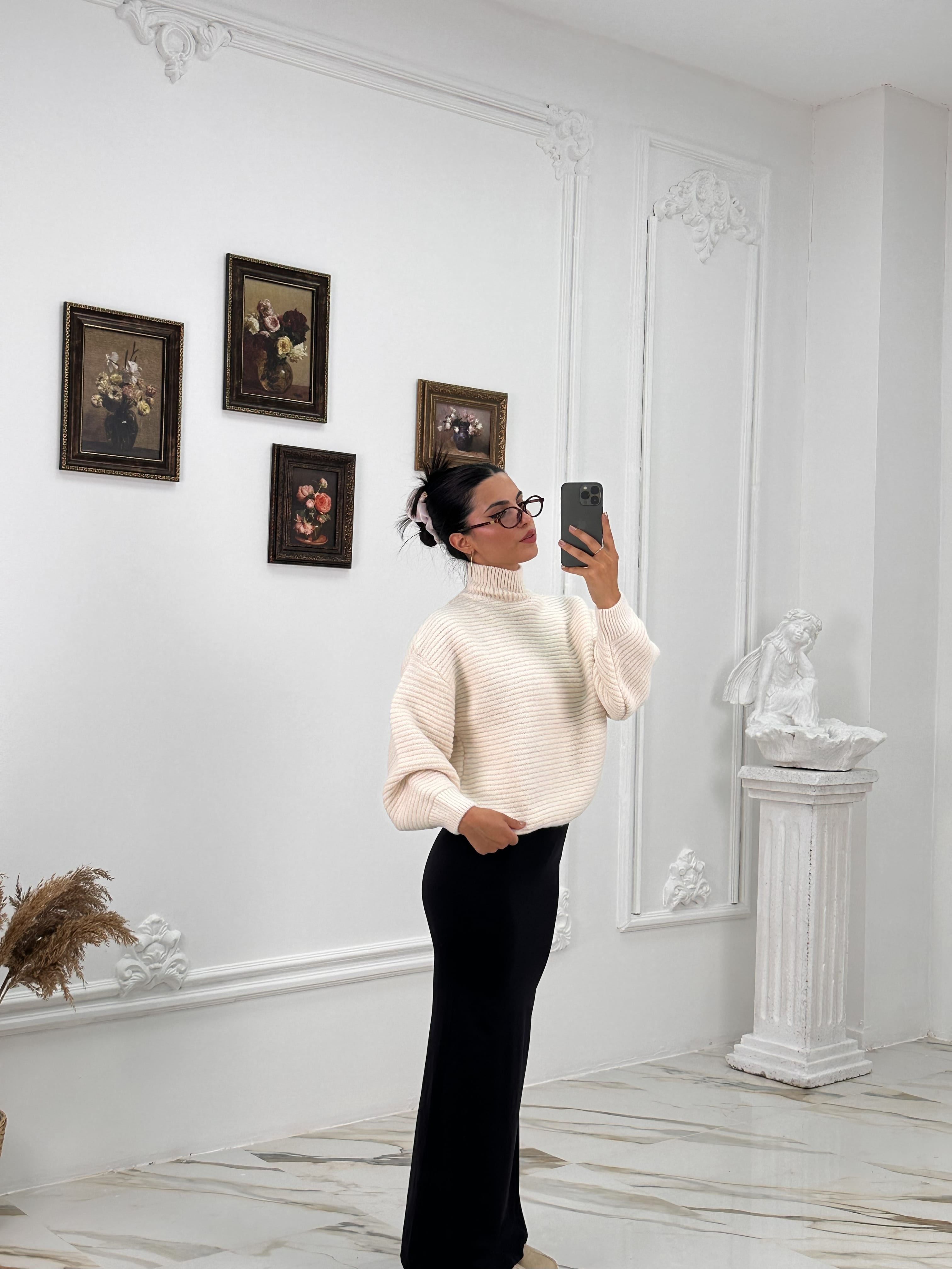 346 Muadil Premium Pamuk Boyunlu Kazak