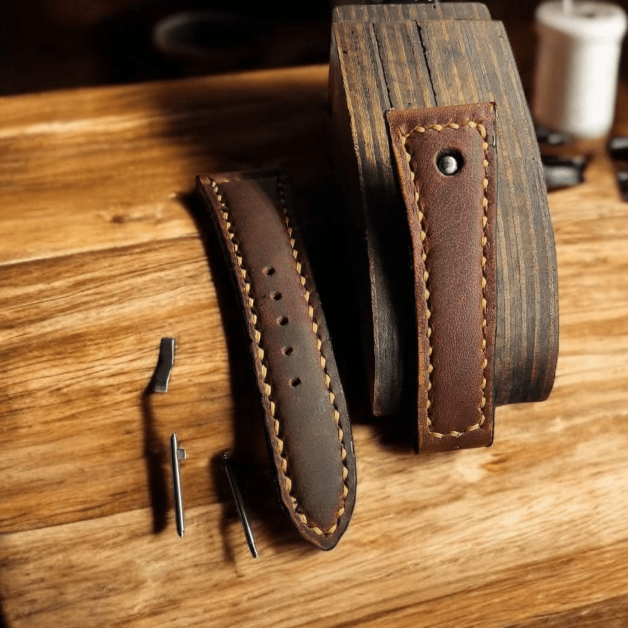Apple Watch için El Yapımı Toscana Deri Kordon