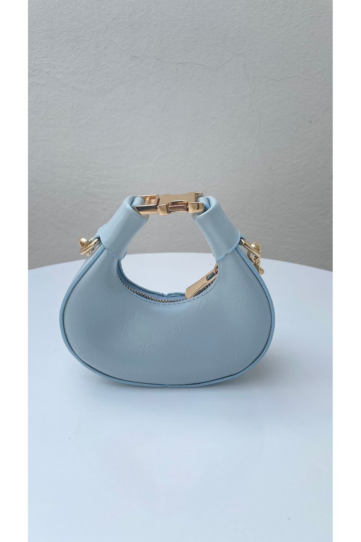 Lunera Beyaz Kadın El Ve Omuz Çapraz Mini Model - mavi