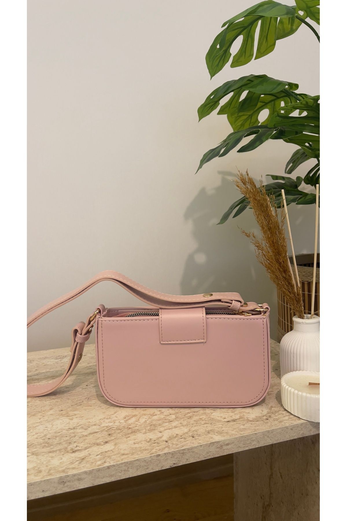 Zoya Pudra Omuz Ve Çapraz Çanta - PEMBE