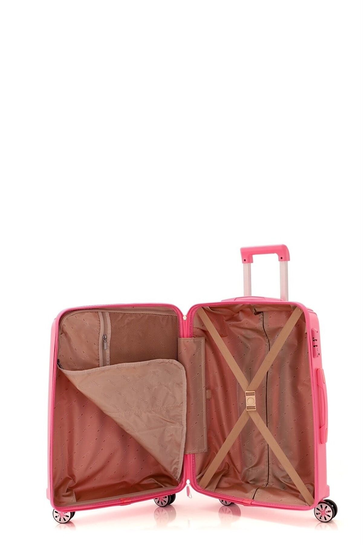 Kırılmaz Valiz kabin boy V305 55 cm - PEMBE