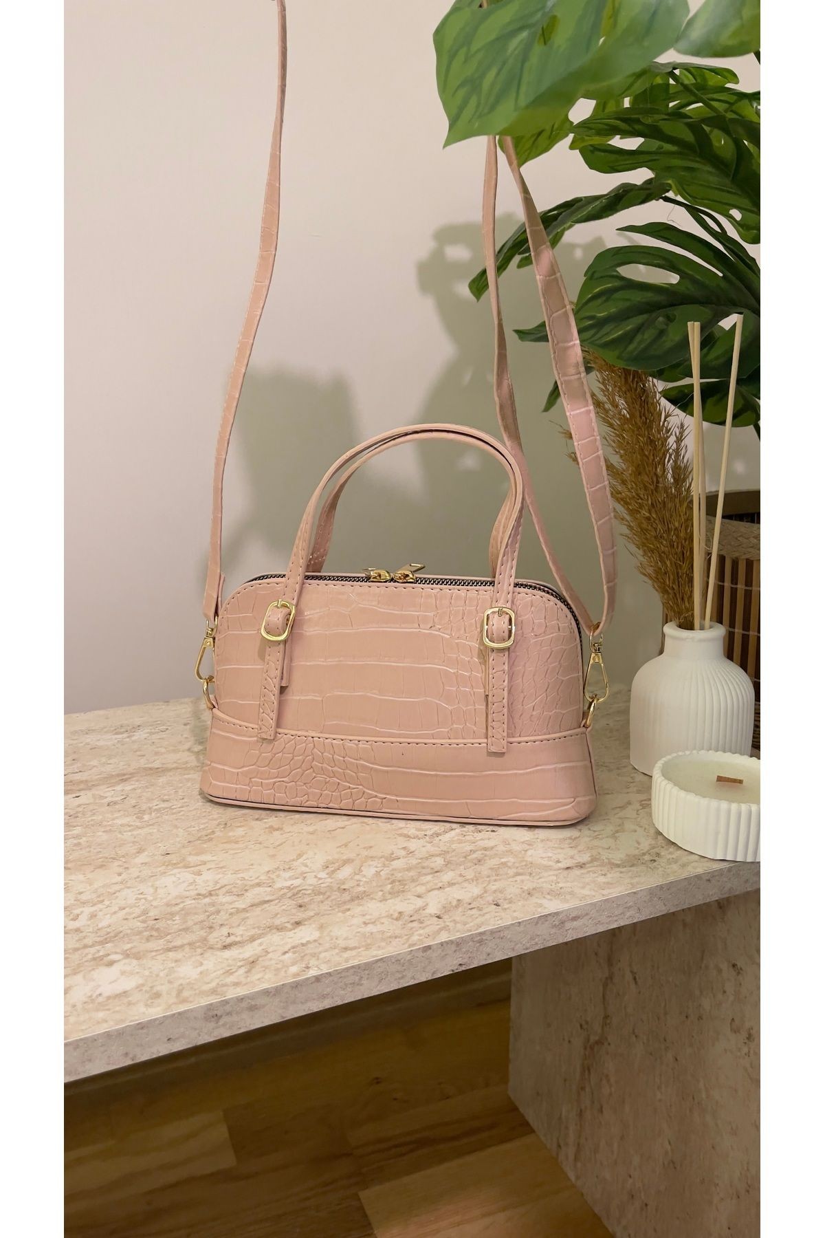 Riva Siyah Kadın El Ve Çapraz Çanta - PEMBE