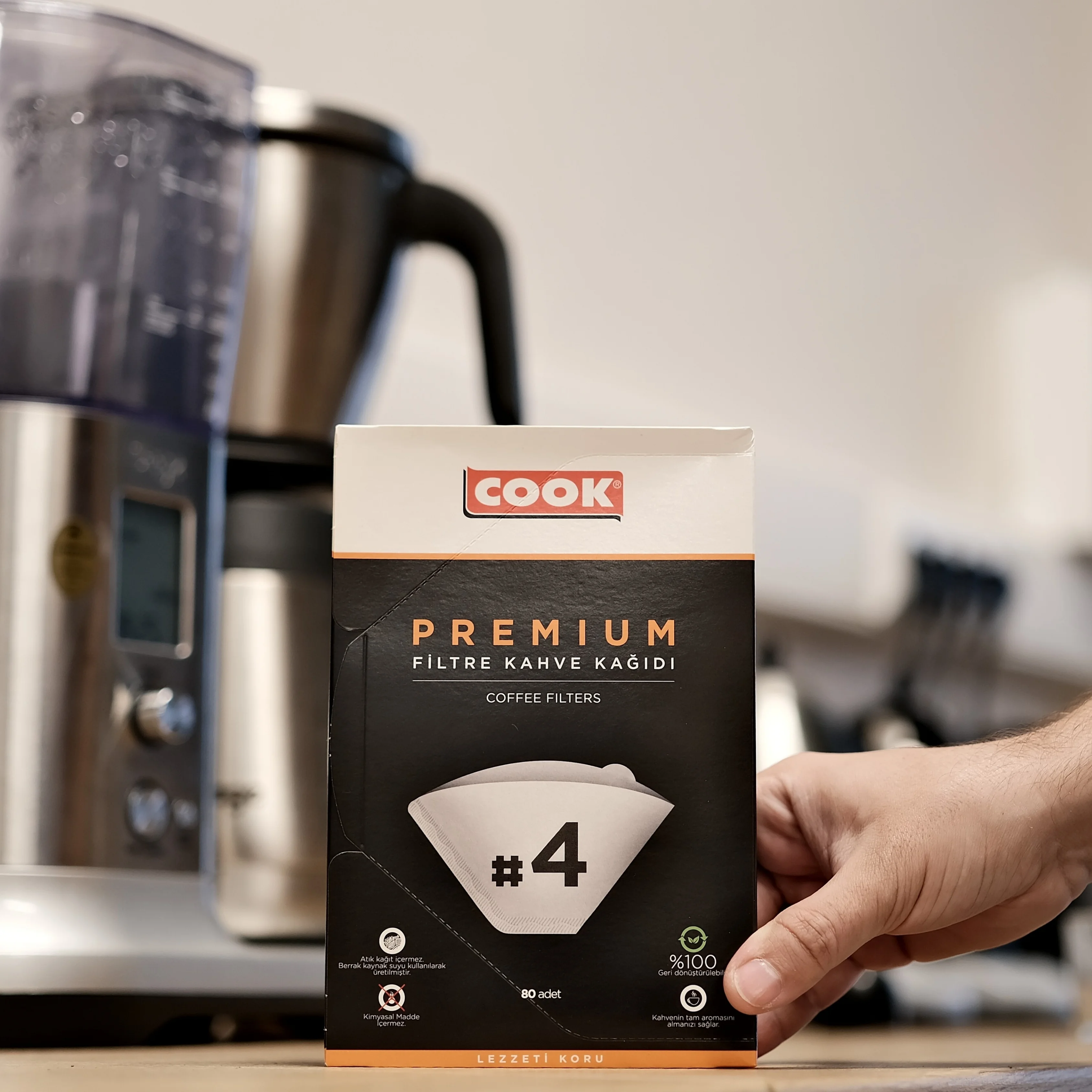 Cook Premium Filtre Kahve Kağıdı #4 – 80 Adet (Filtre Kahve Makinesi İçin)