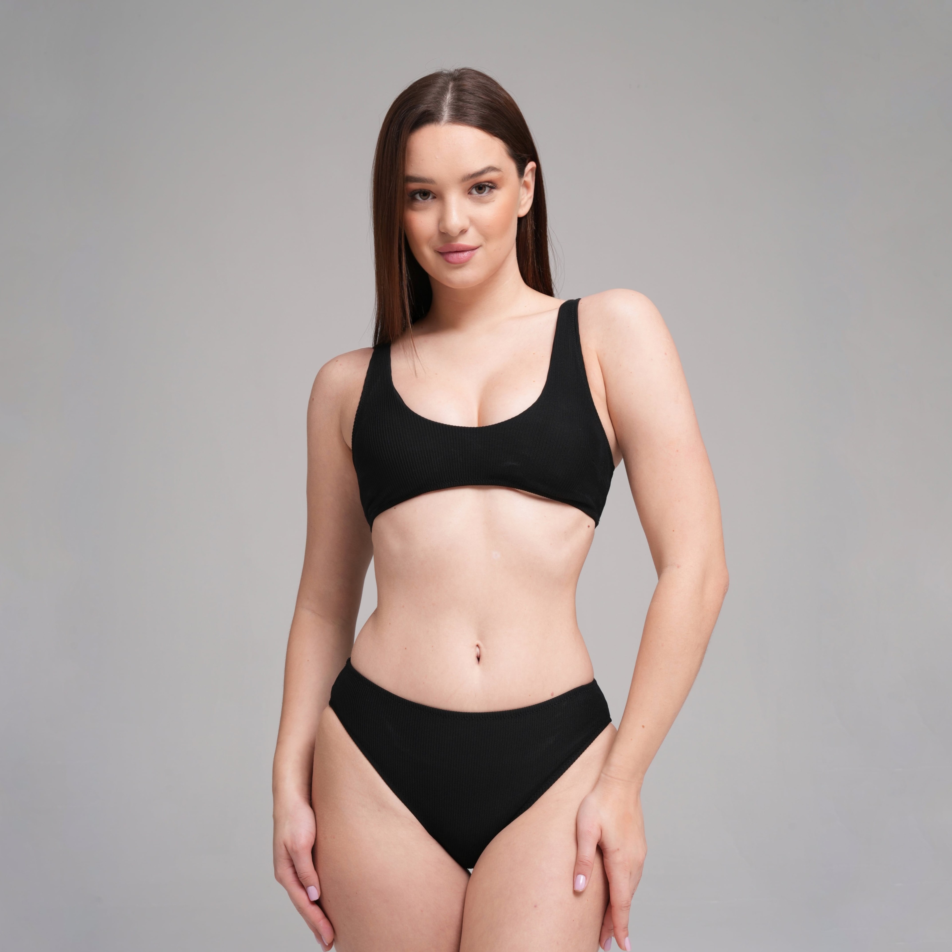 High Waist Crepe Bliss Fit Bikini Bottom