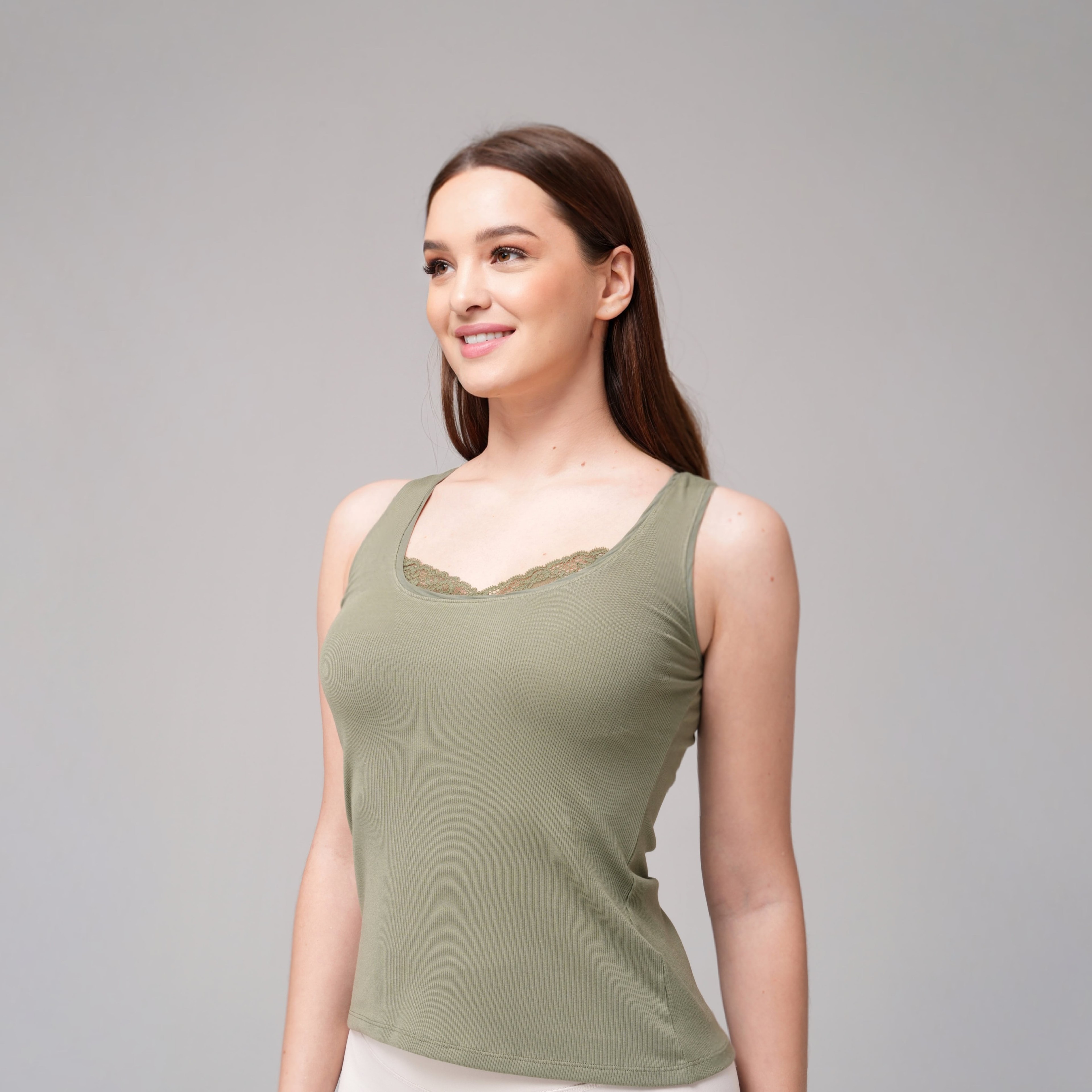 Ribbed Luxe U-NeckTank Top