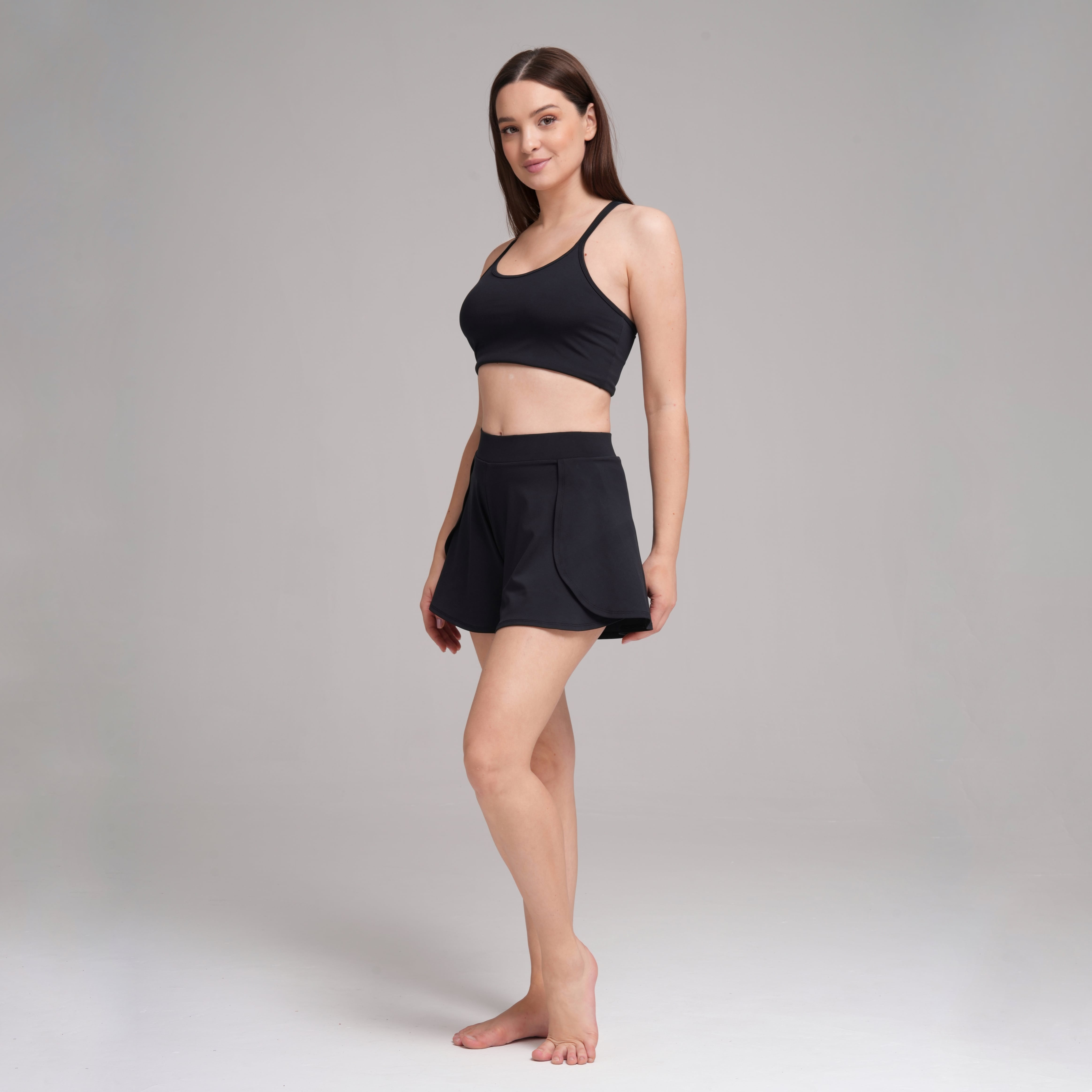 SportySkirt & FitAura U-Neck Cross Back Tank Top Seti