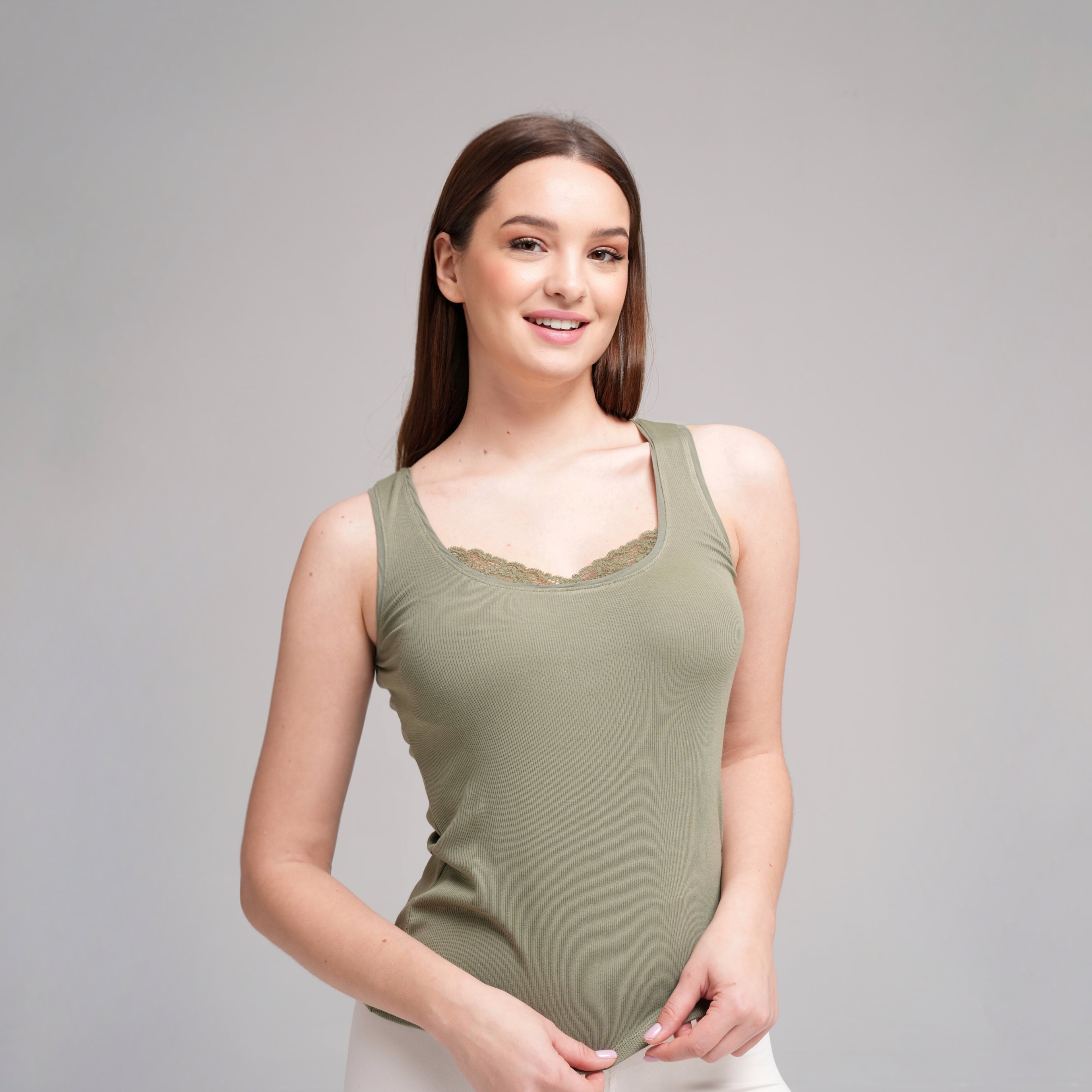 Ribbed Luxe U-NeckTank Top