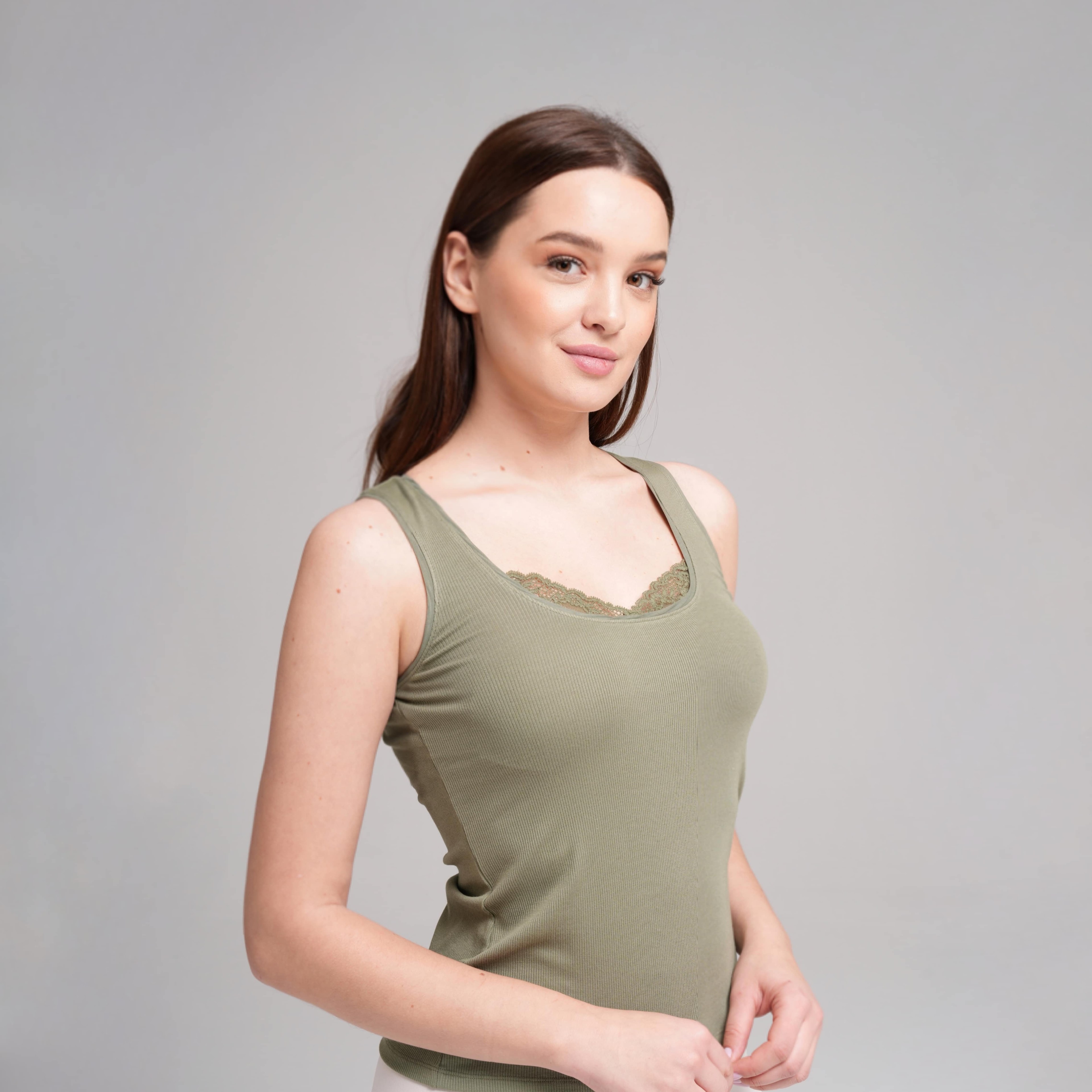 Ribbed Luxe U-NeckTank Top