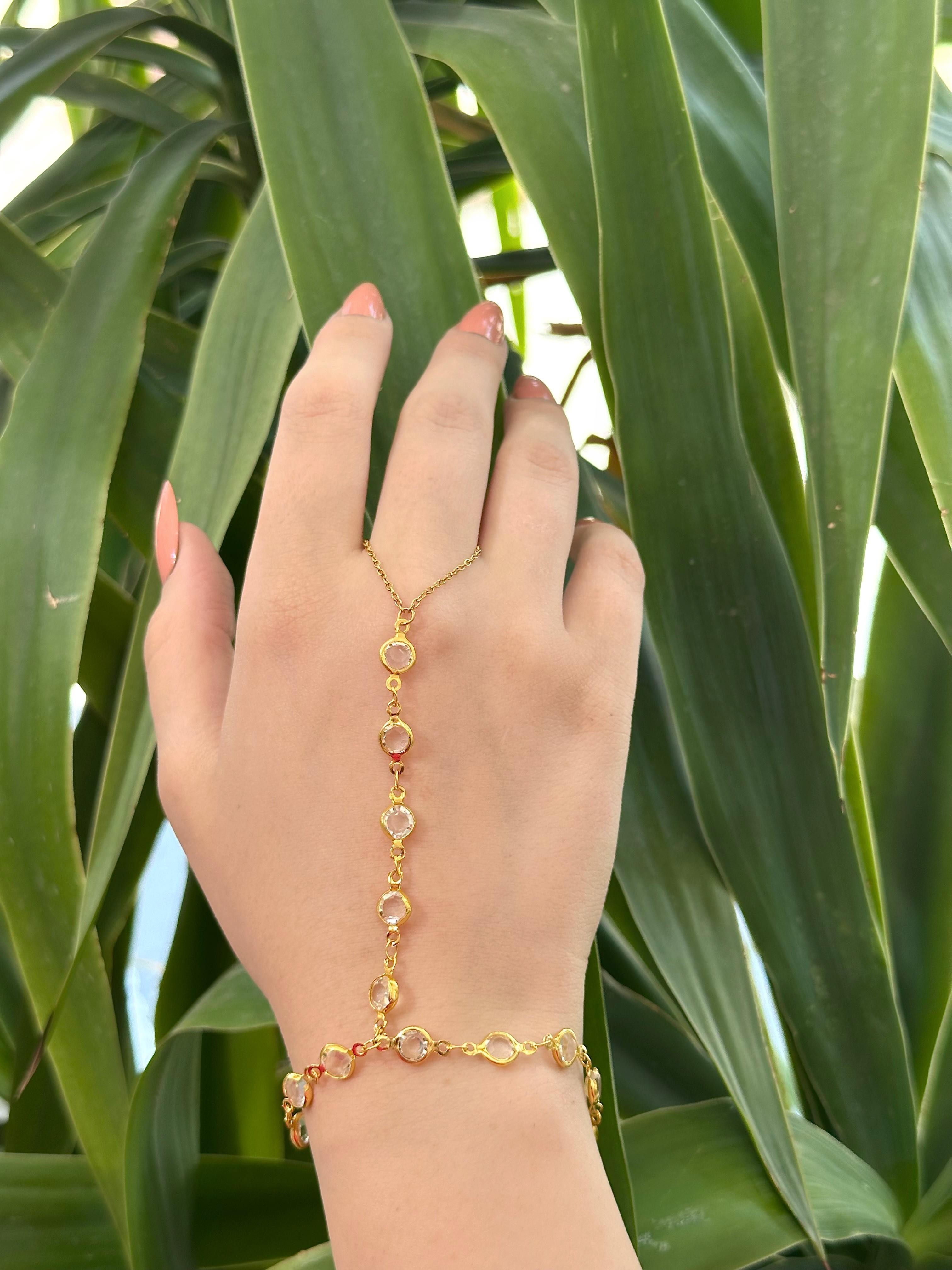  Pembe Kristal Sütun El Zinciri – Çelik