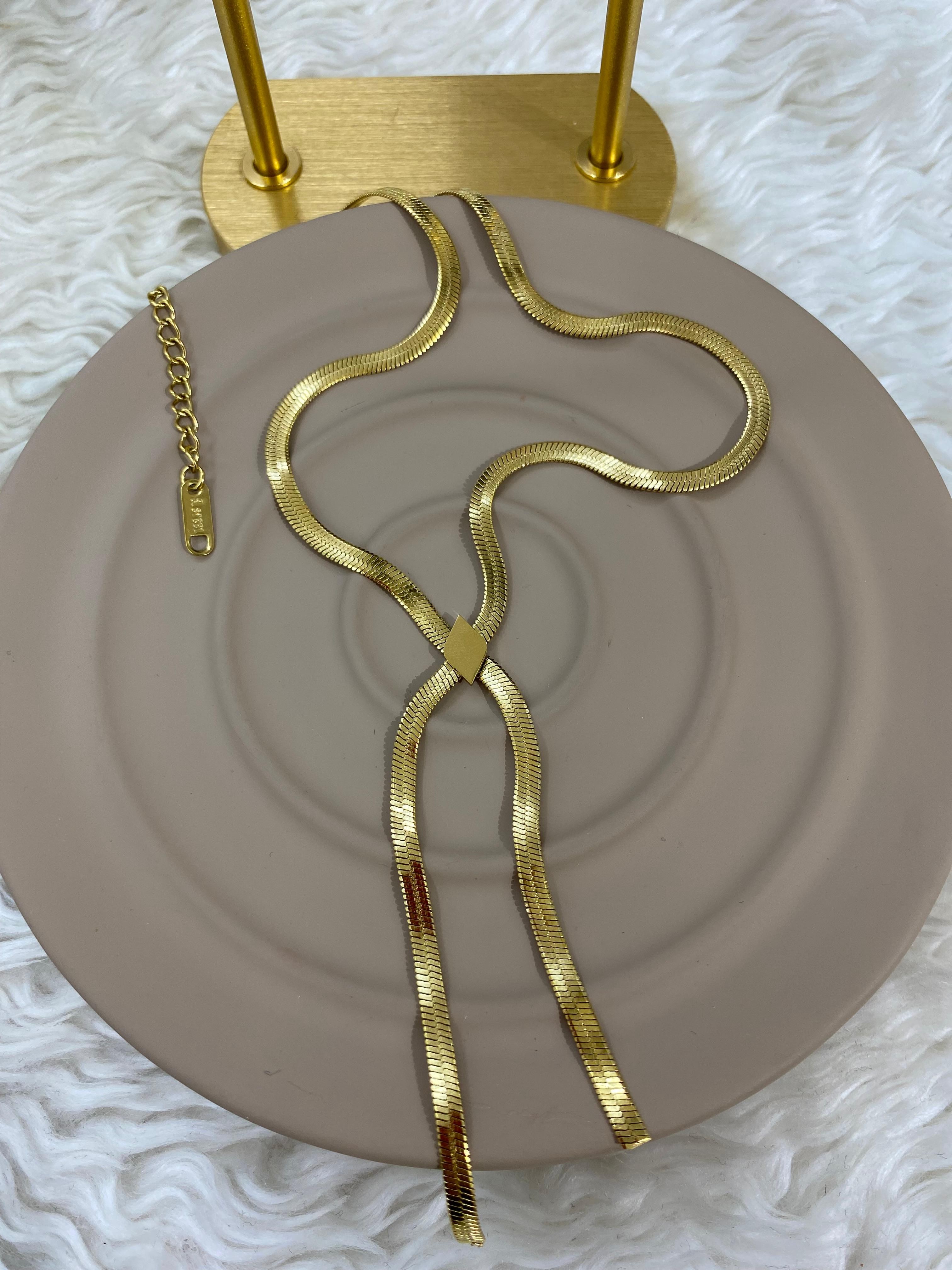 Çelik Gold Kolye 45cm 