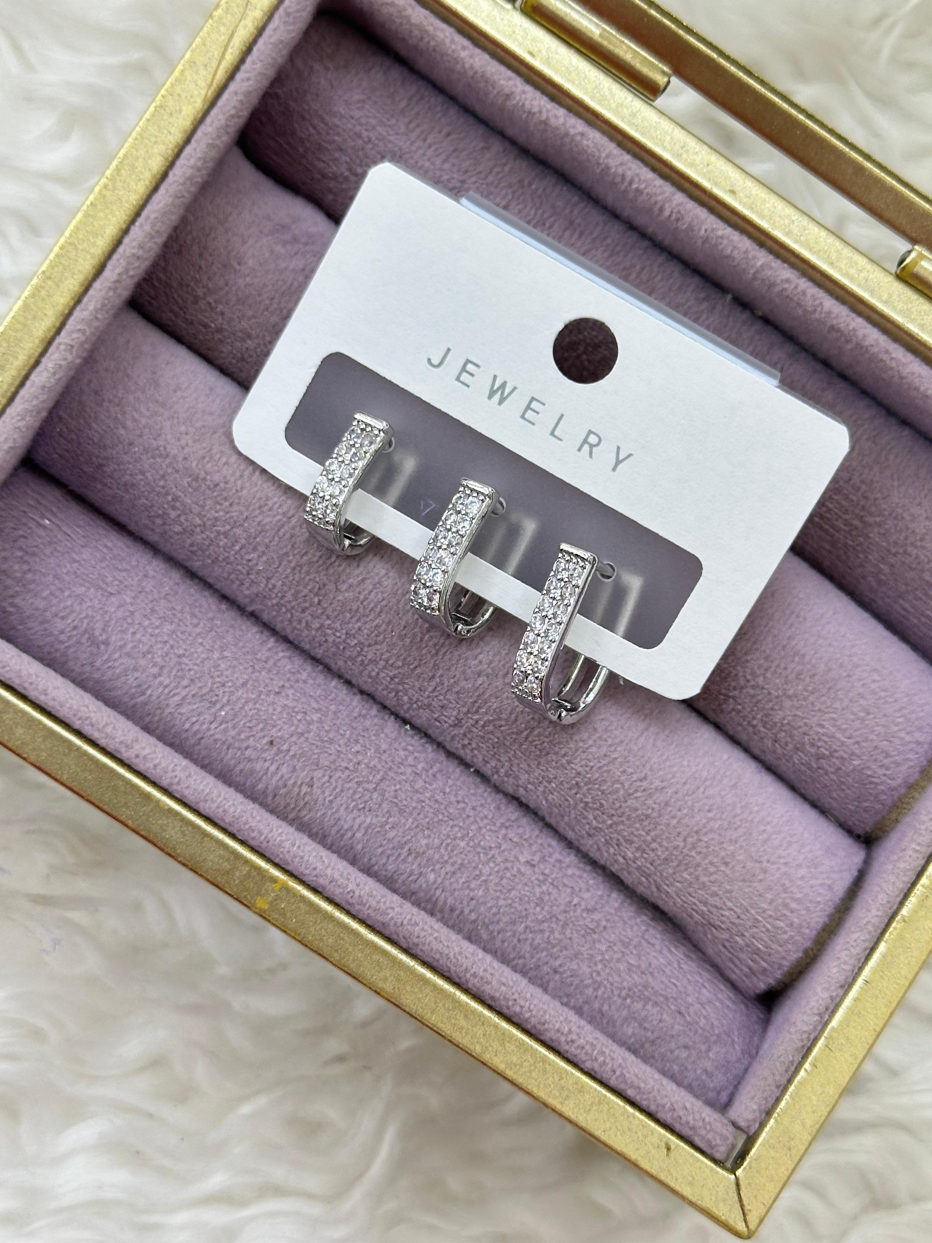 “Triple Shine Pavé Halka – Silver”