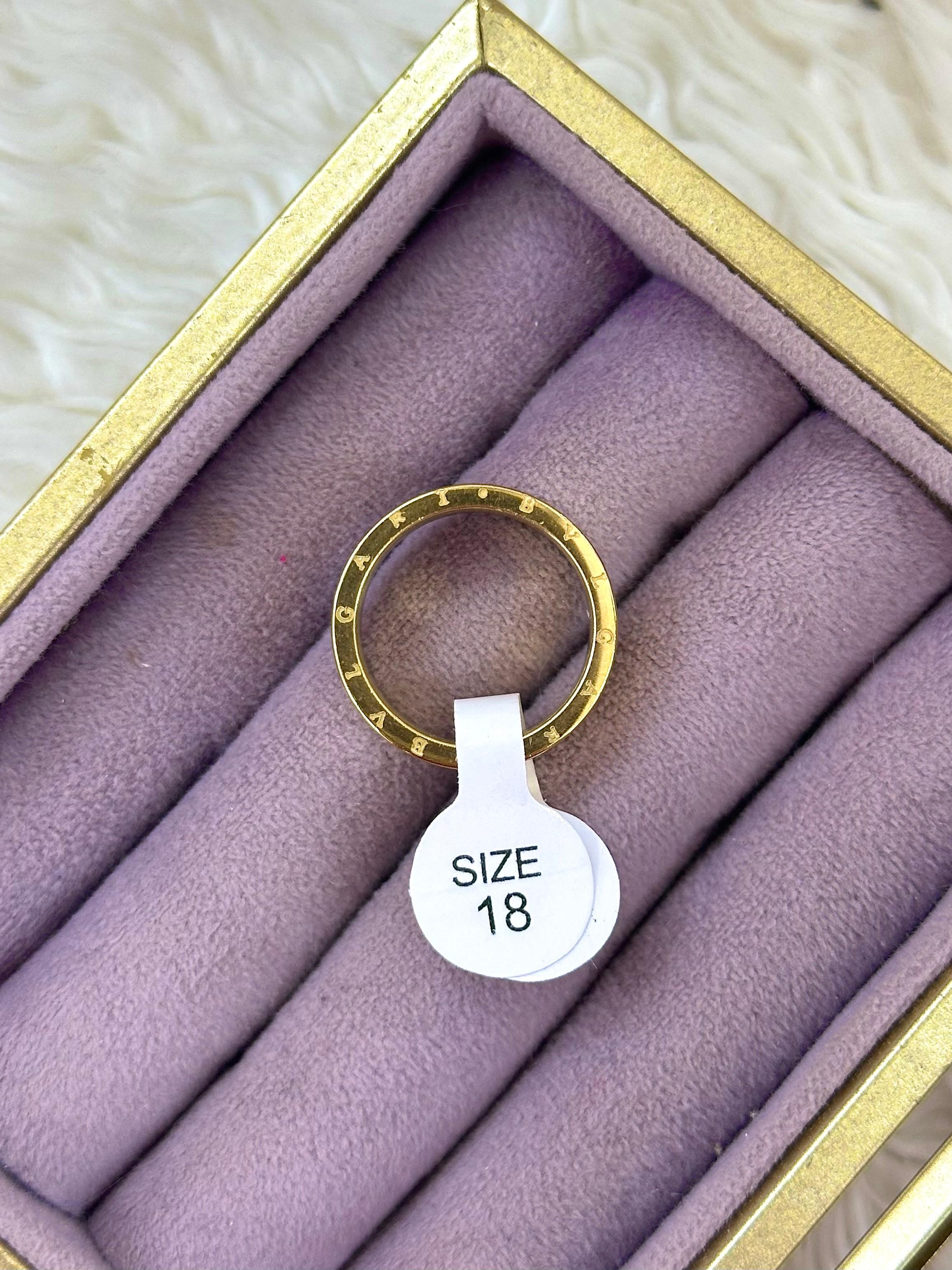  Parıltılı Gold Çelik Yüzük