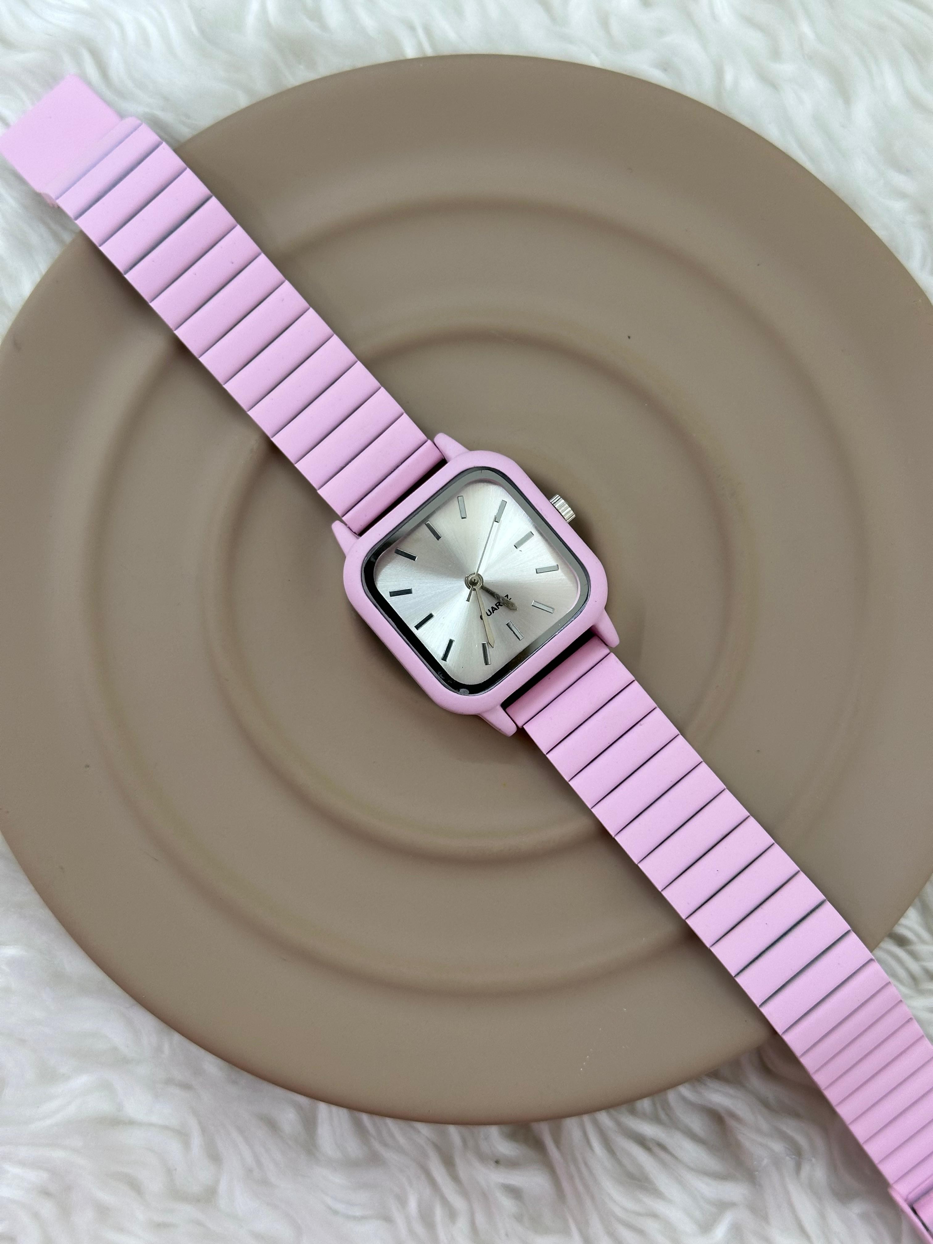 Pastel Pembe Silikon Kol Saati