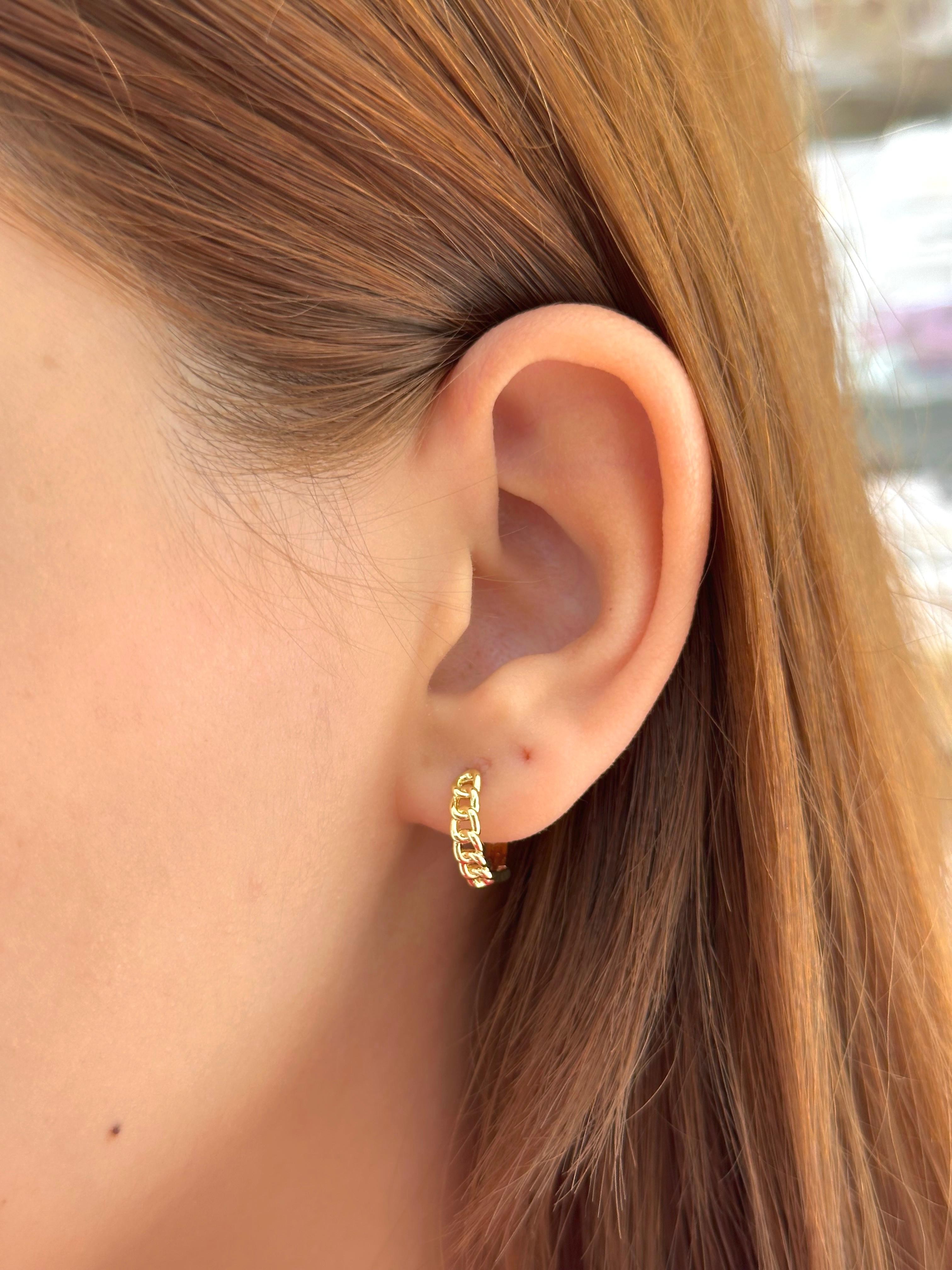Küba Zincir Mini Halka ⛓️💛 (Gold Çelik)