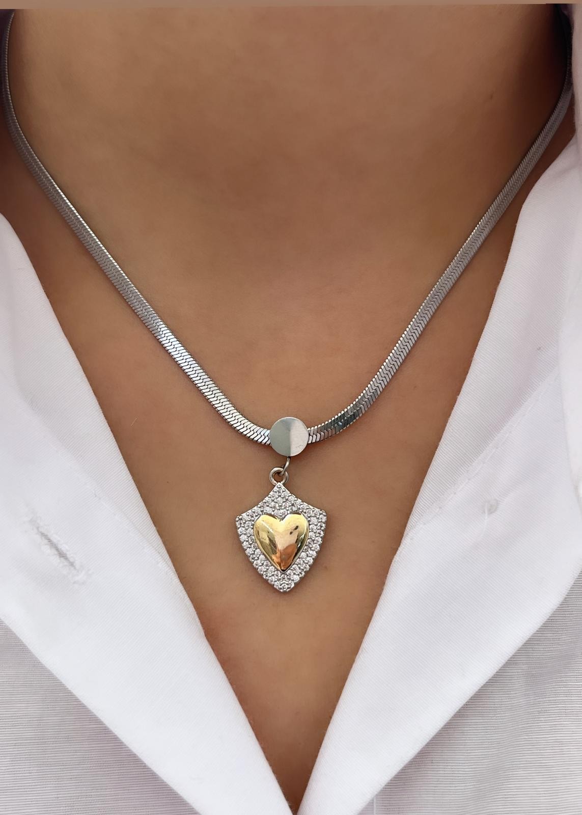 Çelik Silver Kolye 45cm