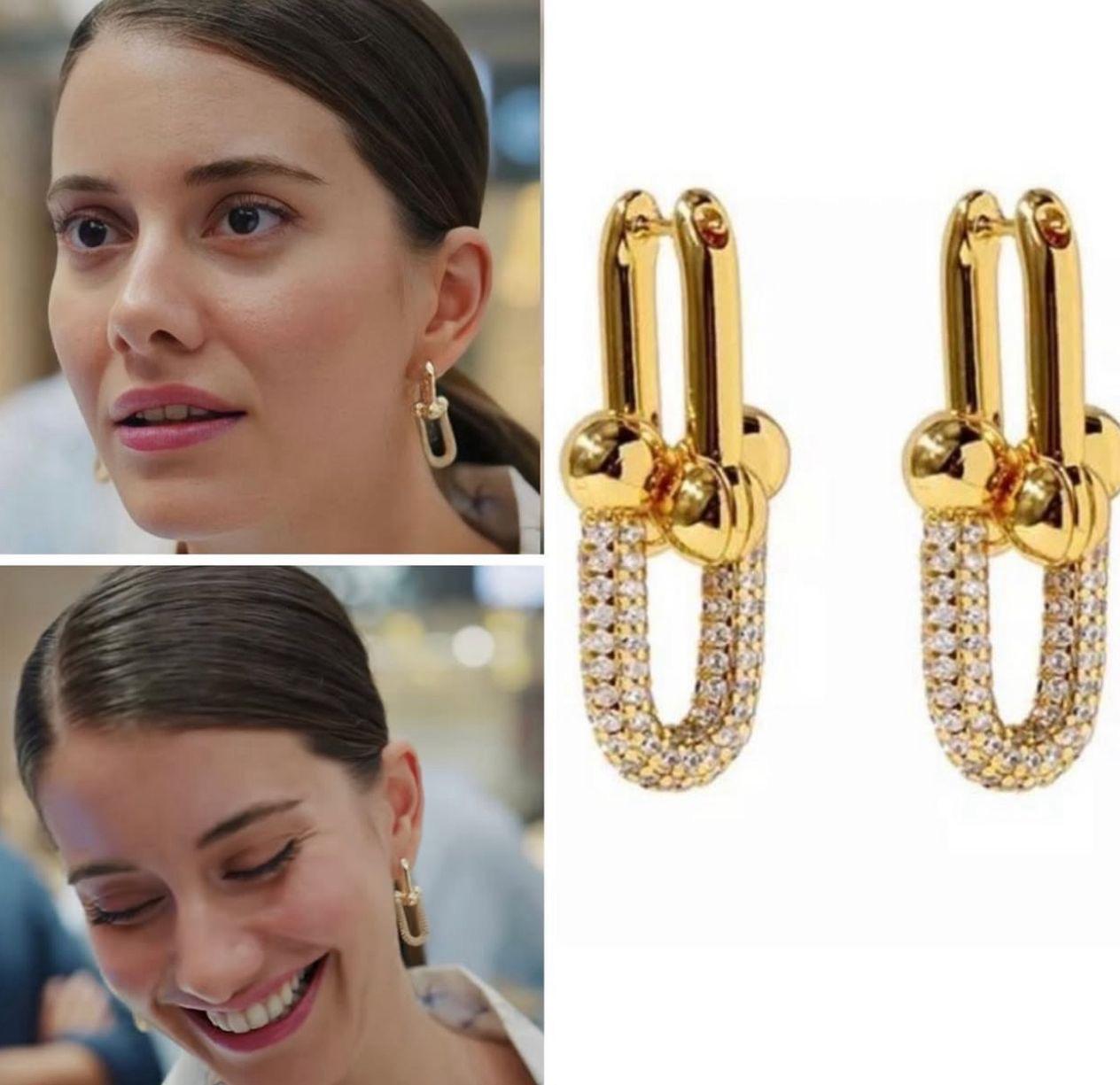  Çift Top Bağlantı Küpe – Gold