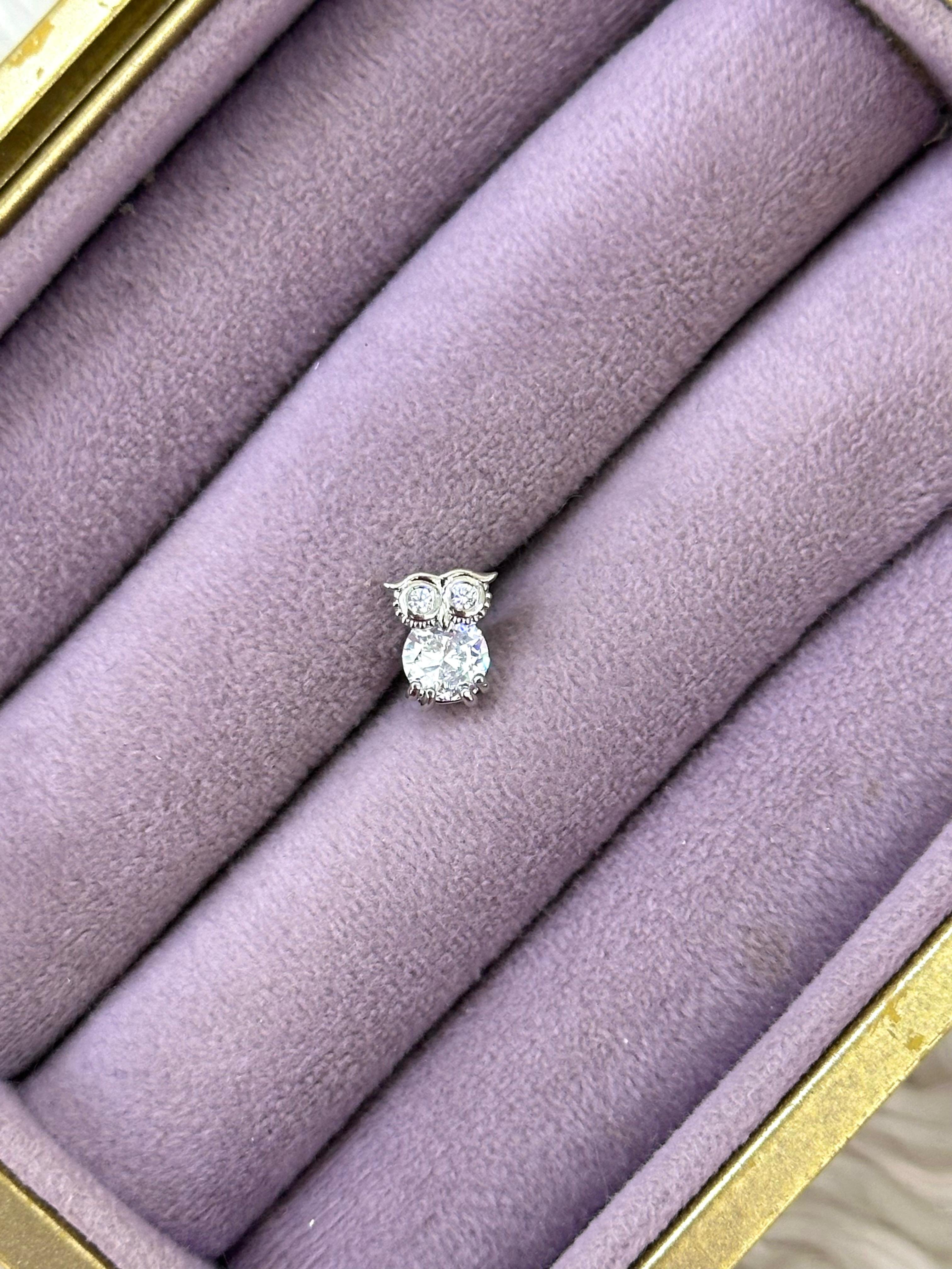✨ Işıltı Baykuş Çelik Piercing ✨