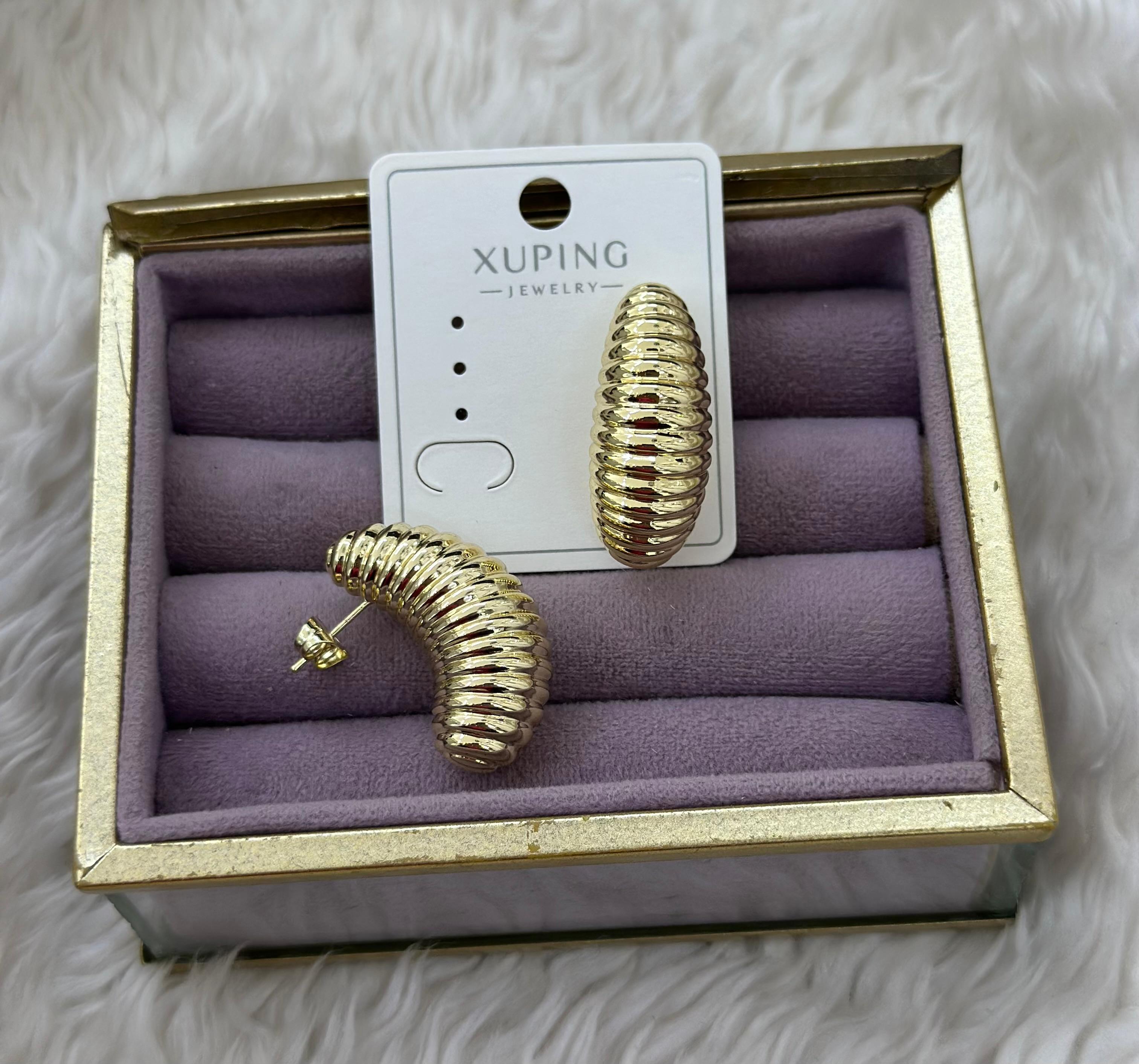 💎✨ “Modern Kıvrım Xuping Küpe” 💫