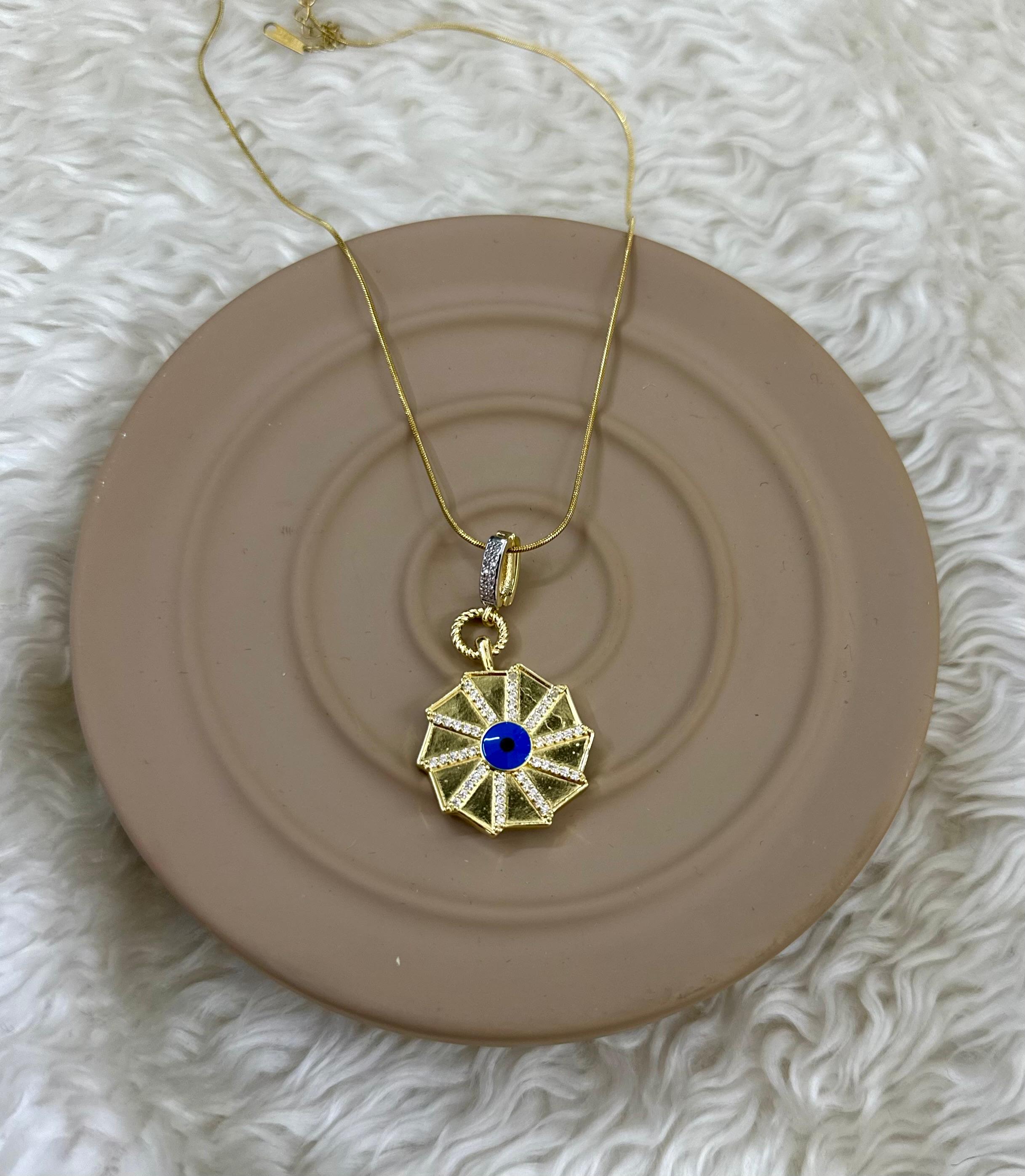  NAZAR DEĞMESİN PUSULA KOLYE 🧭