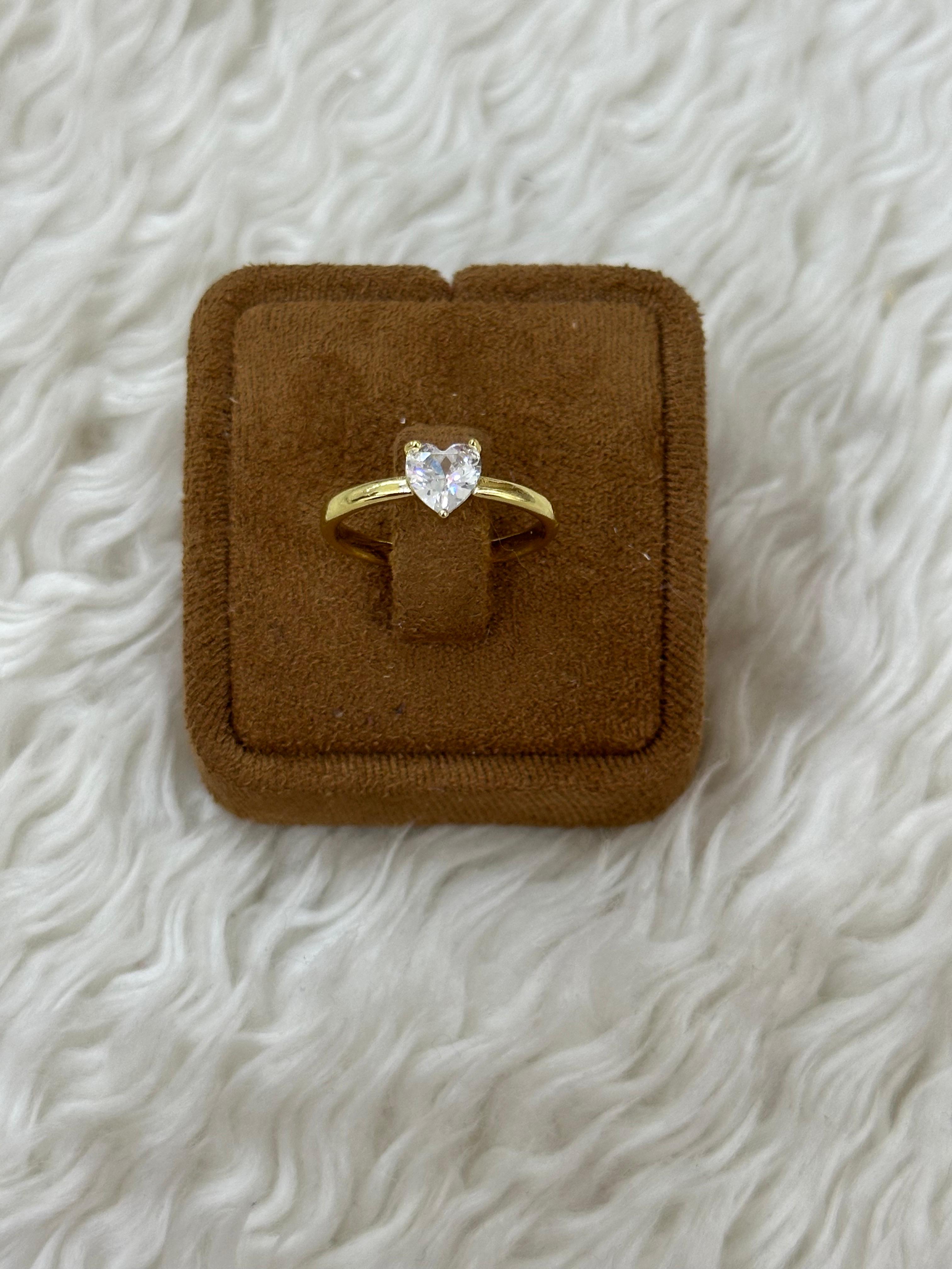 ✨Zarif Tektaş Kalp Yüzük