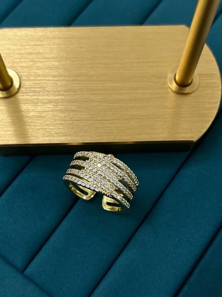 Çelik Gold Ayarlanabilir Yüzük