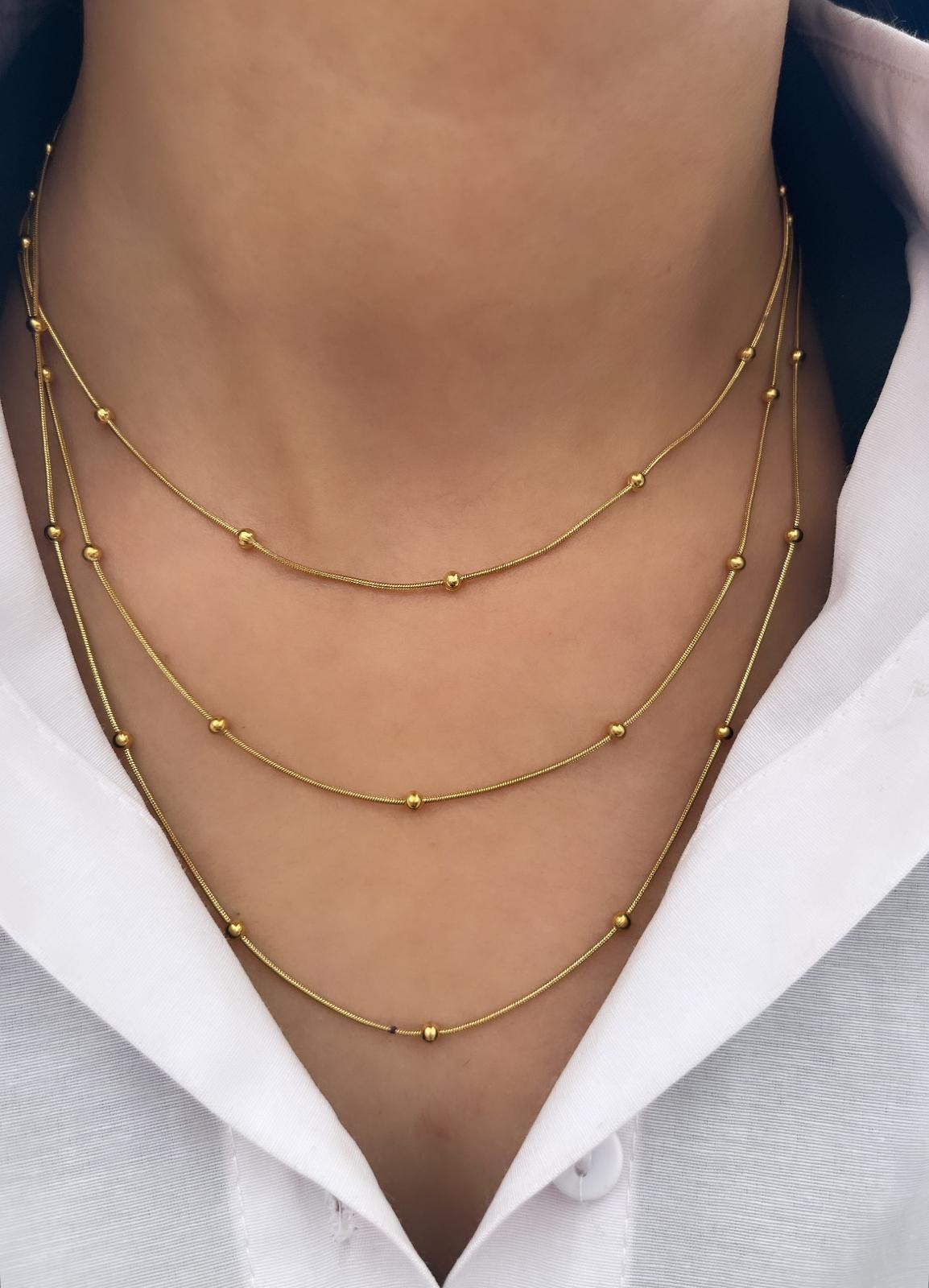 Çelik Gold Kolye 45cm