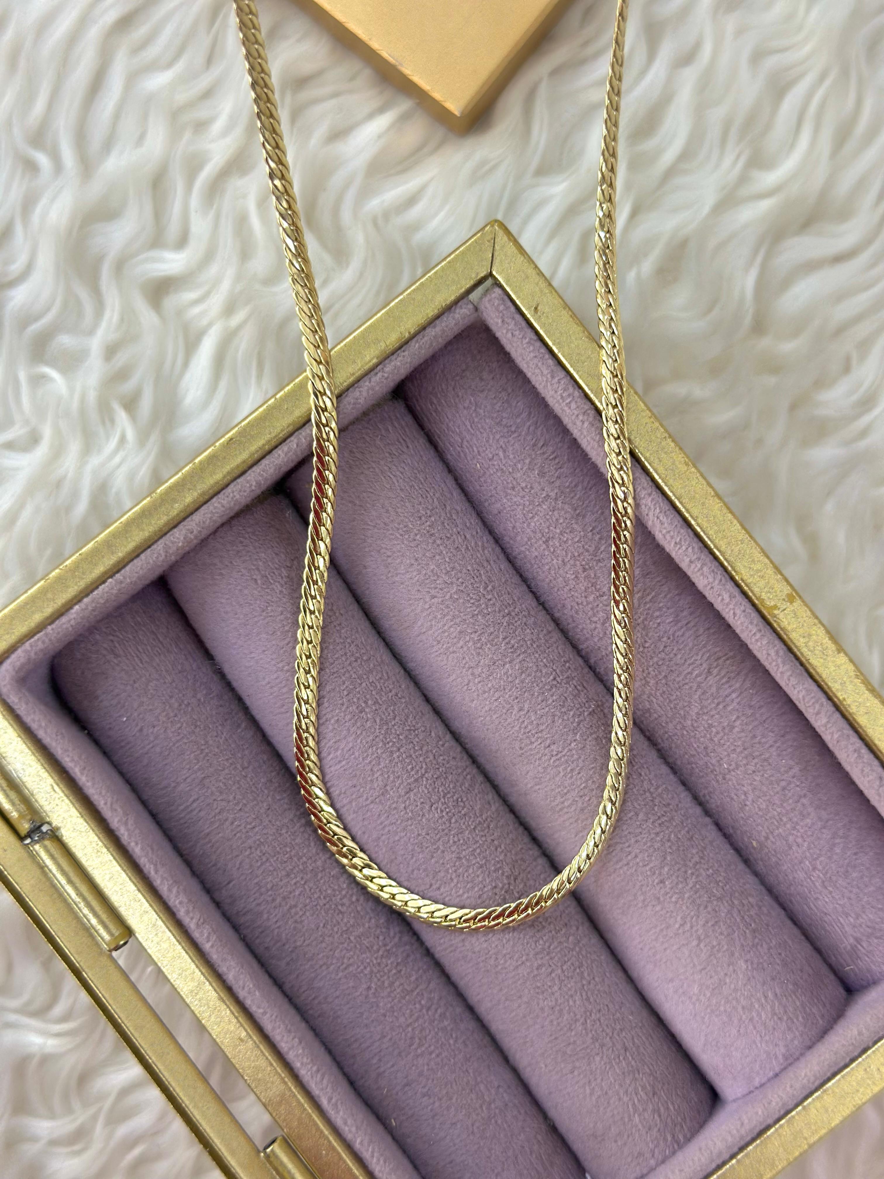 💫 Xuping Gold Işıltılı Düz Zincir Kolye 💫