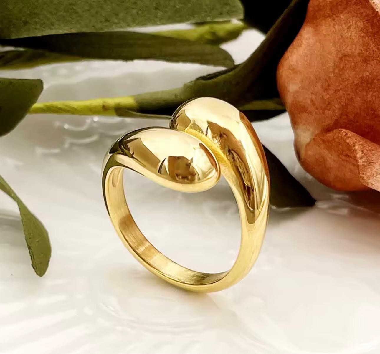 Sıvı Damla Gold  Yüzük