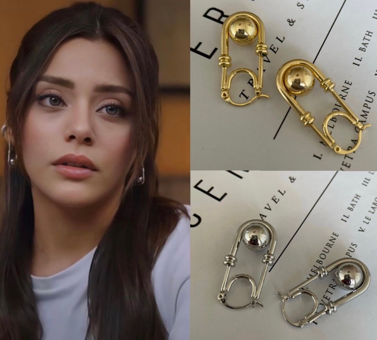 Modern Kilit Küpe – Silver