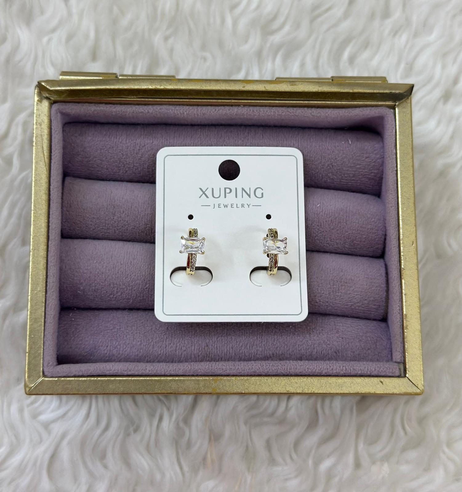 💎 Xuping Baget Taşlı Gold Küpe 🌟