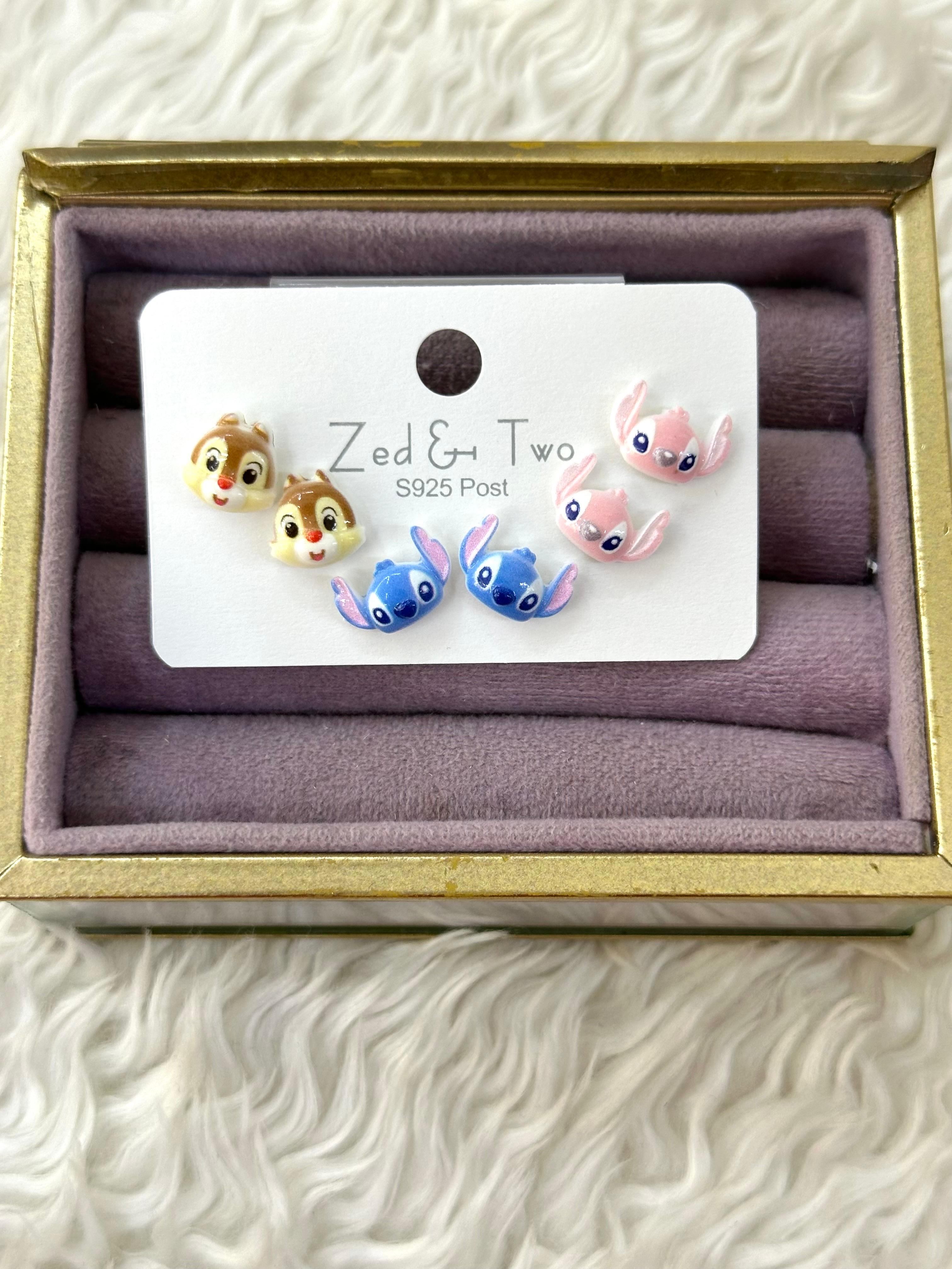 🚀 Tatlı Kaçış Takımı! 3'lü Sevimli Karakter Küpe Seti! 💖