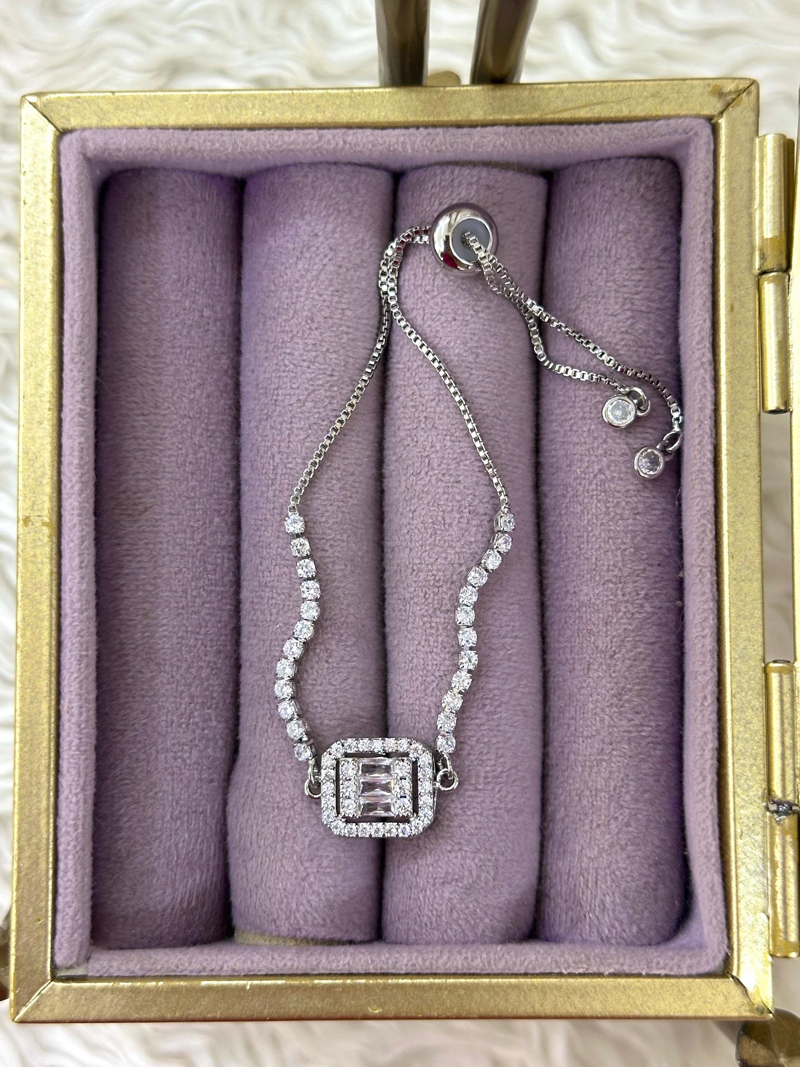 Dikdörtgen Taşlı Bileklik