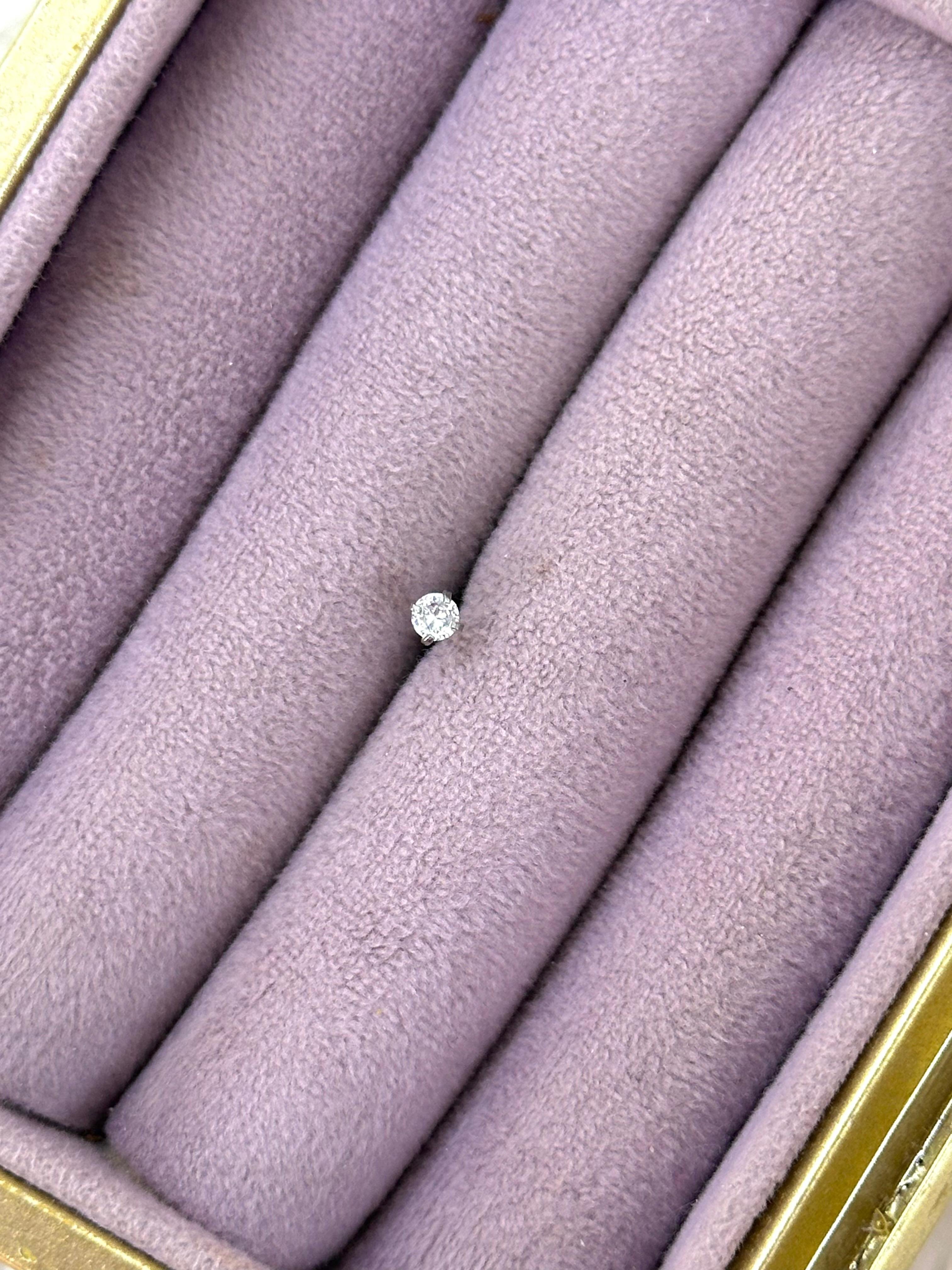 💎 Mini Tektaş – Zirkon Stud Piercing (Çelik)