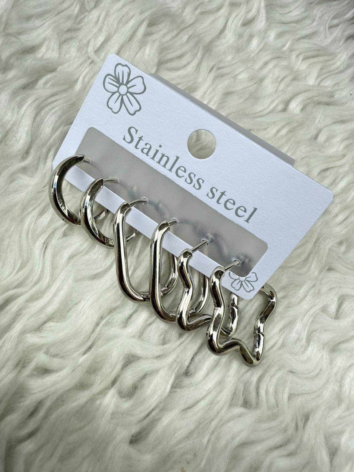 6’lı Mix Küpe Seti (Stainless Steel)