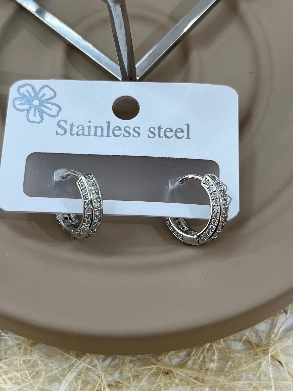 Çelik Silver Küpe