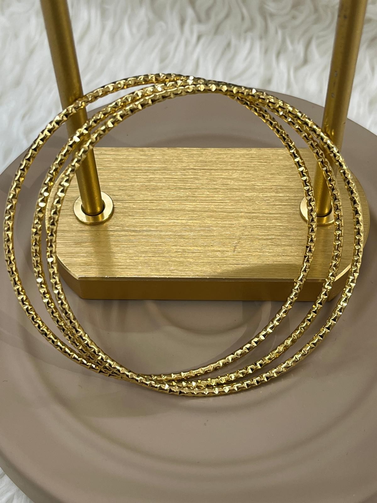 Özel İzli Gold Ajda Bileklik 3lü (65mm Büyük Boy)