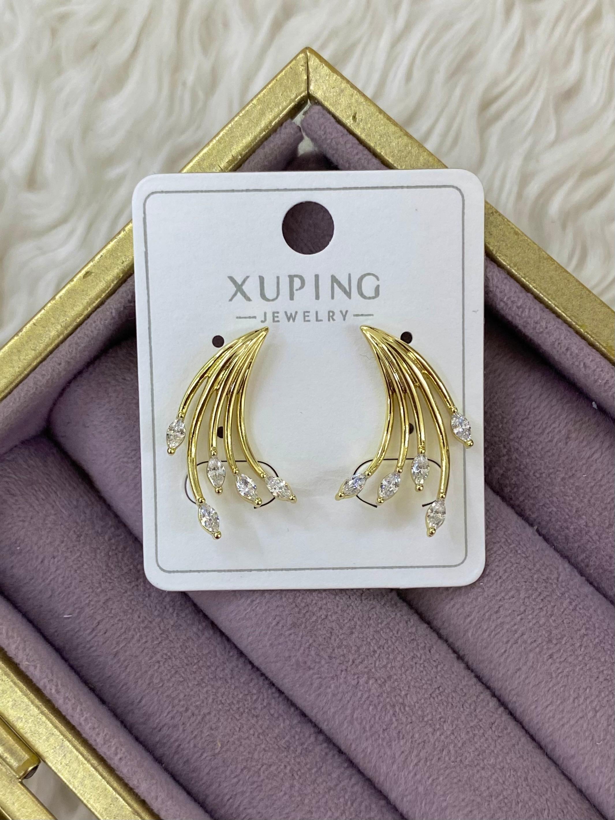 🌟 Xuping Yıldız Yağmuru Küpe – Işıltılı Zarafet & Göksel Şıklık 💎💫