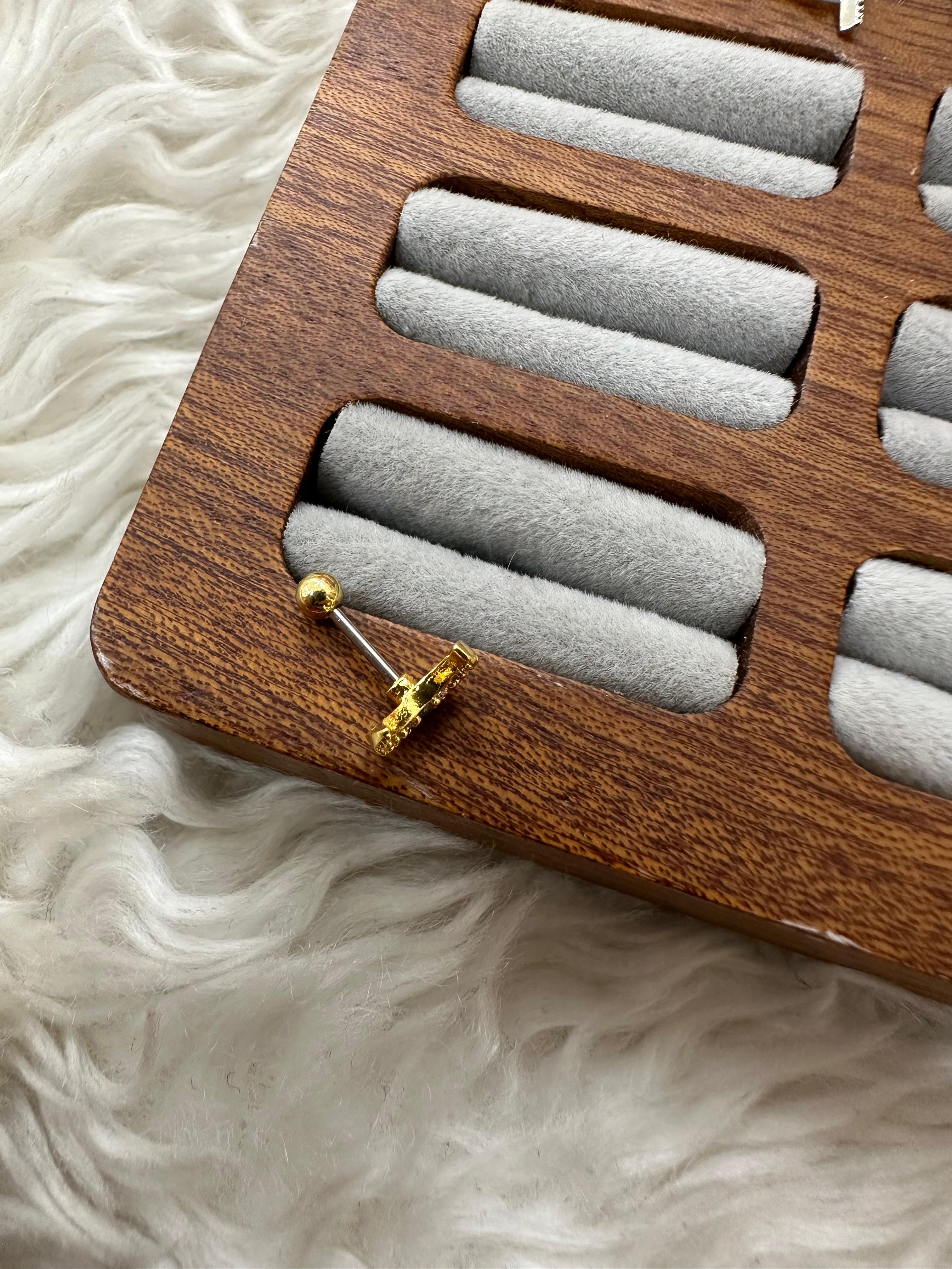 🌙💰✨ BEREKETLİ PARLAKLIK: GOLD HİLAL PIERCING 