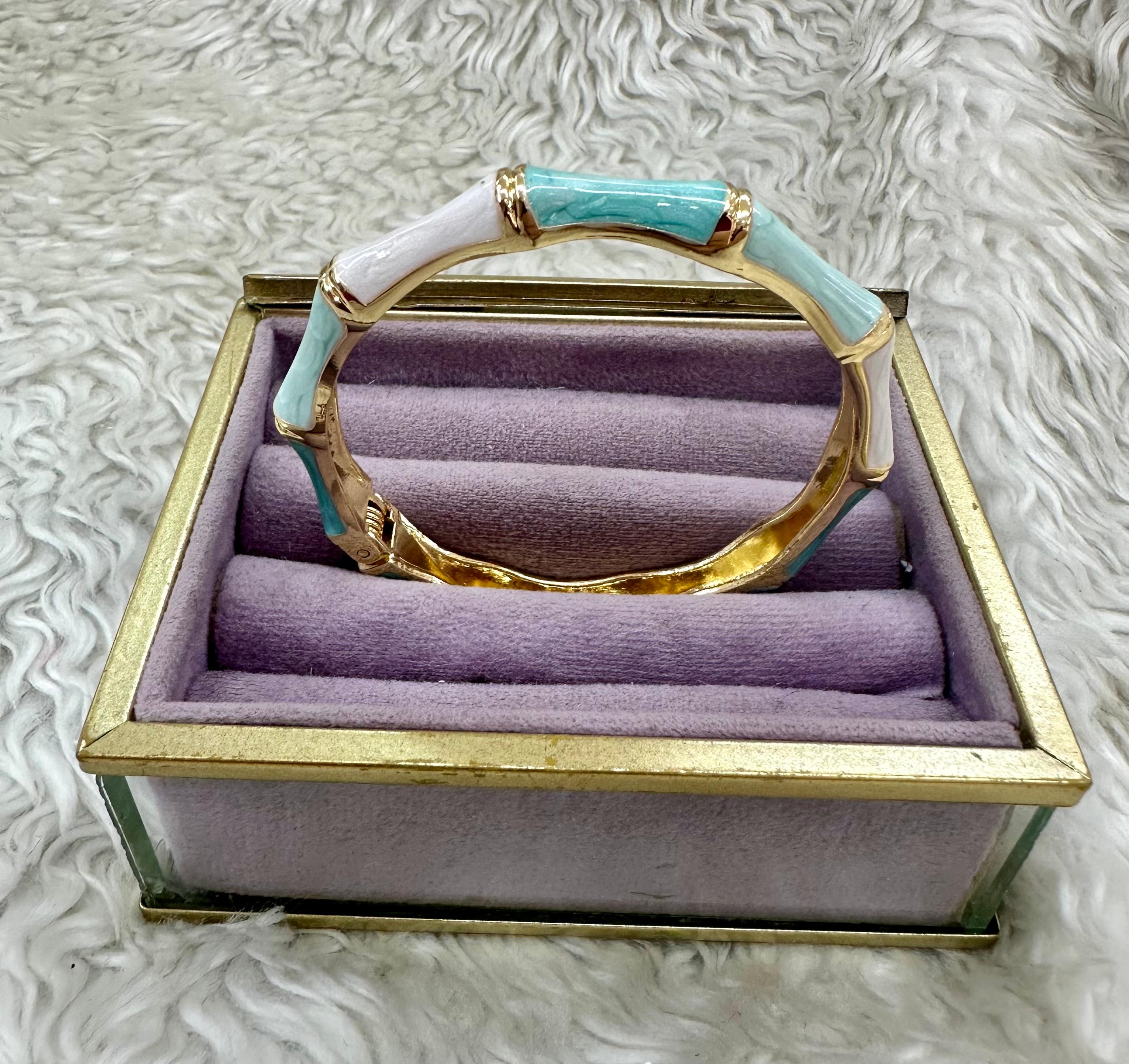 Tropikal Kaçış | Bambu Desenli Turkuaz Bilezik! 🌊