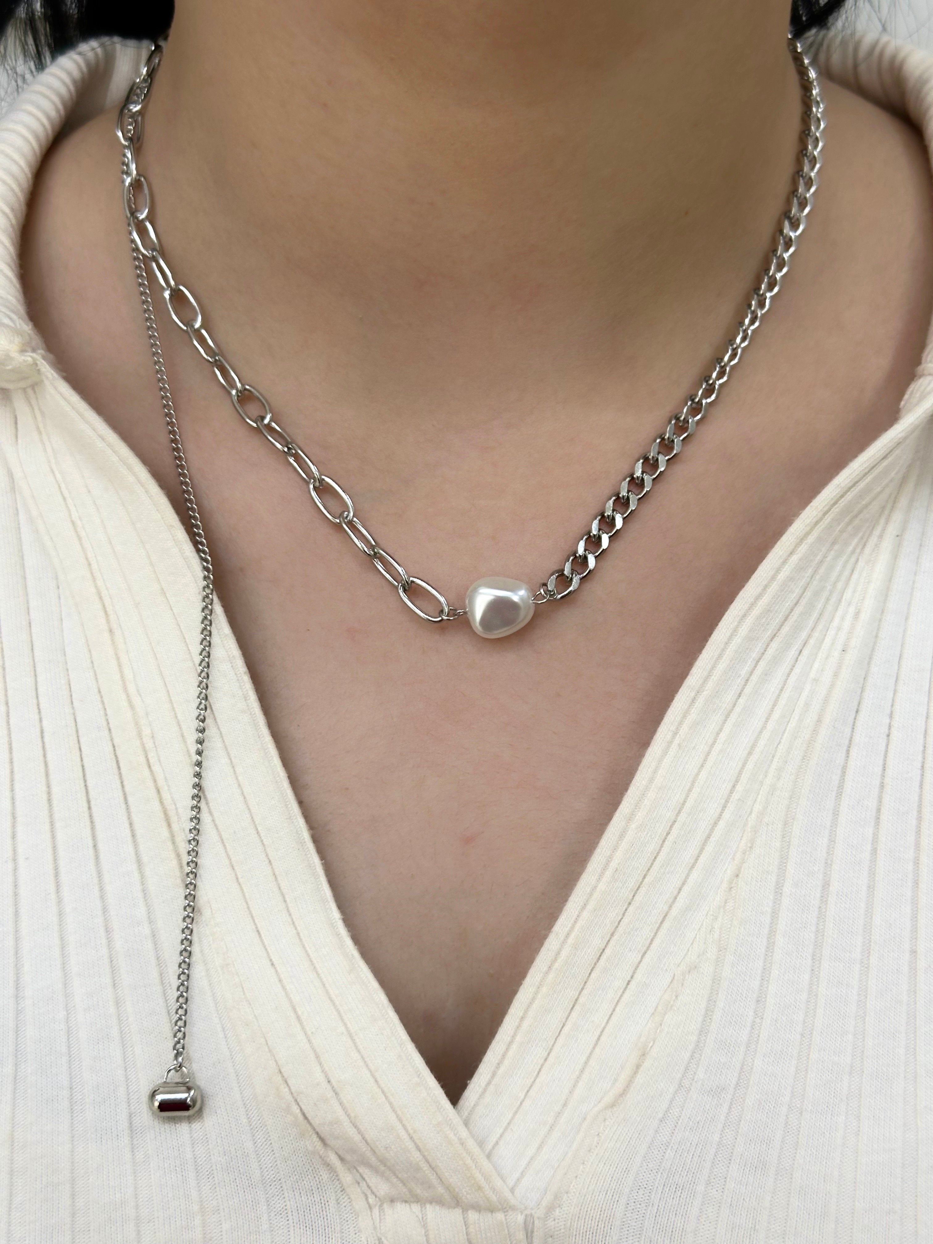 Çelik Silver Kolye 45 cm