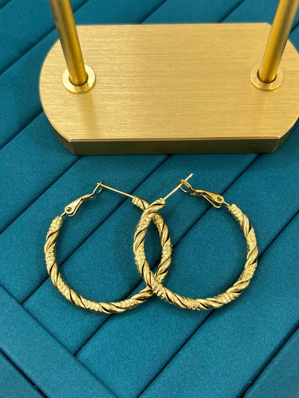 Çelik Gold Küpe