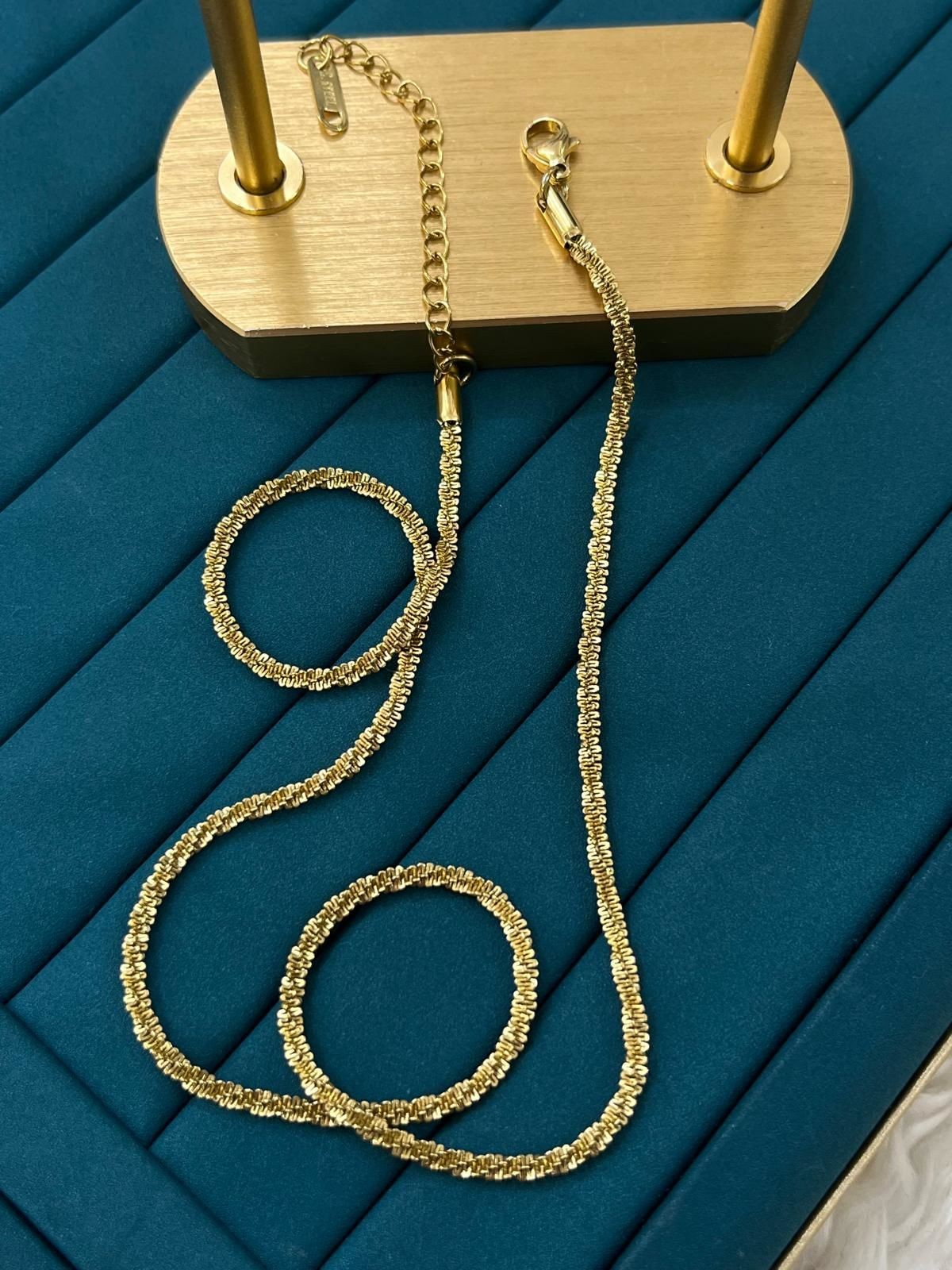 Çelik Gold Kolye 45cm