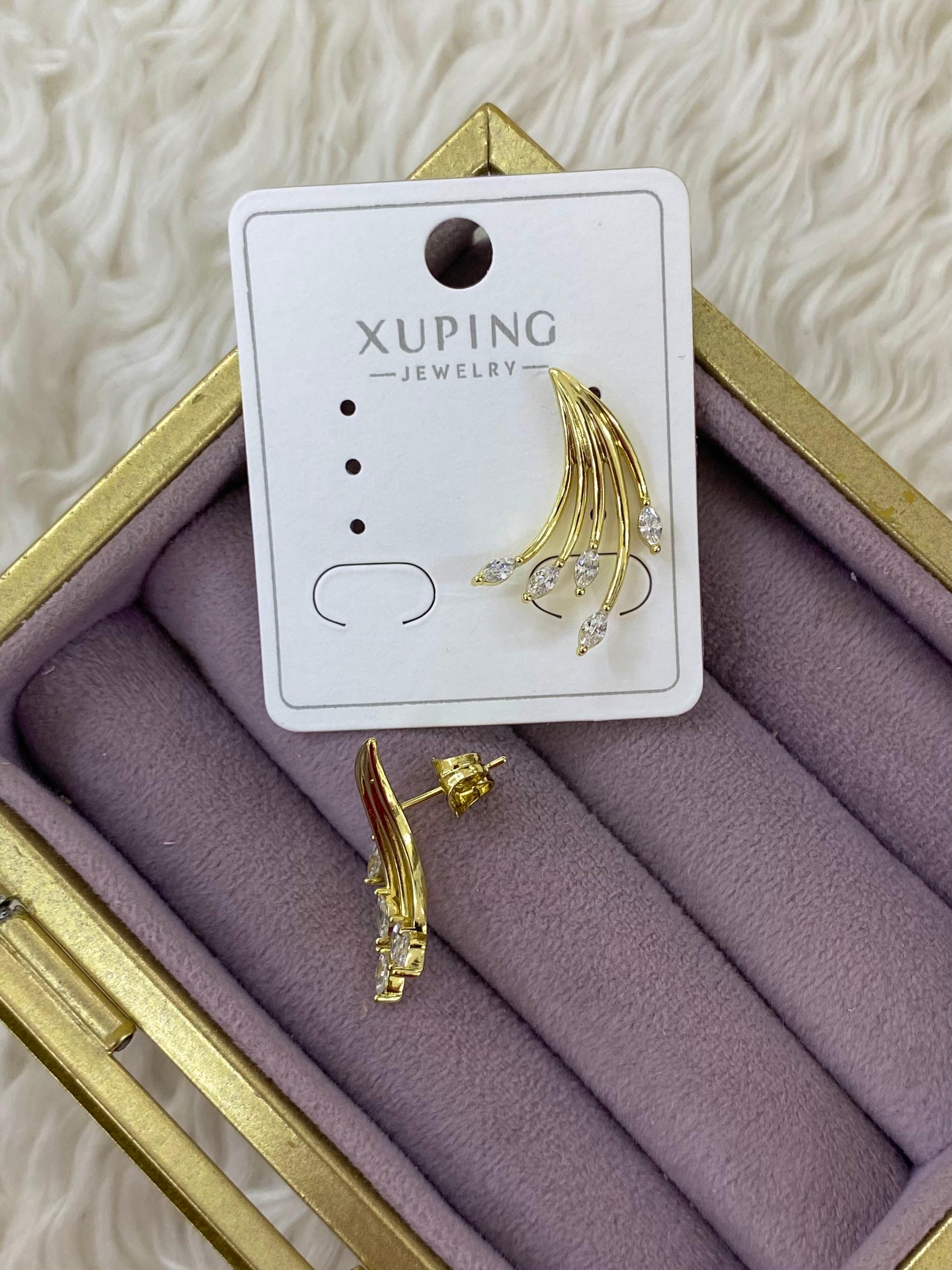 🌟 Xuping Yıldız Yağmuru Küpe – Işıltılı Zarafet & Göksel Şıklık 💎💫