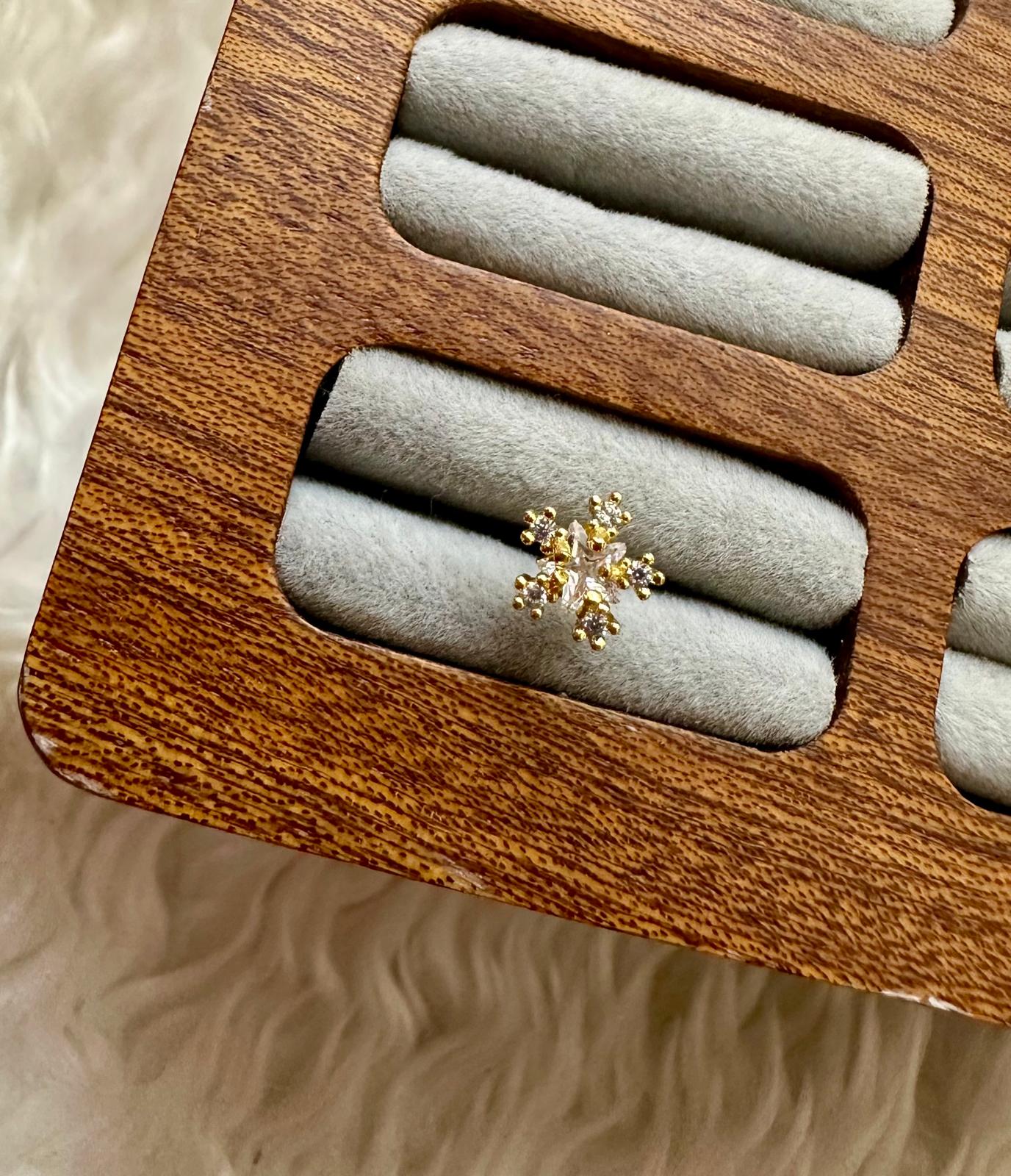 ❄️🌟 Altın Kış Rüyası Piercing Serisi 👑💫