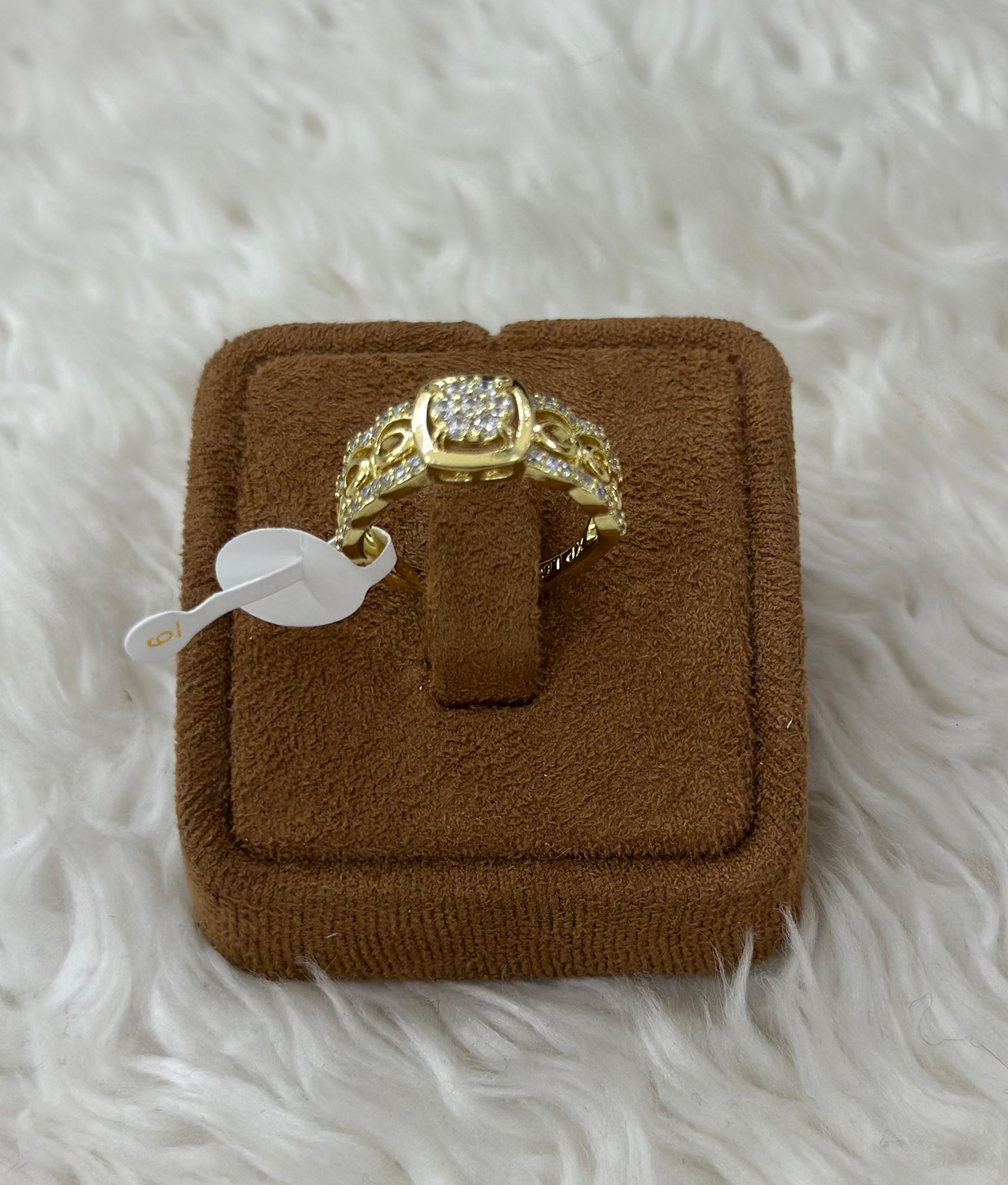 💍 Beden 6  Geniş Tokalı Zirkon Taç Xuping Yüzük 