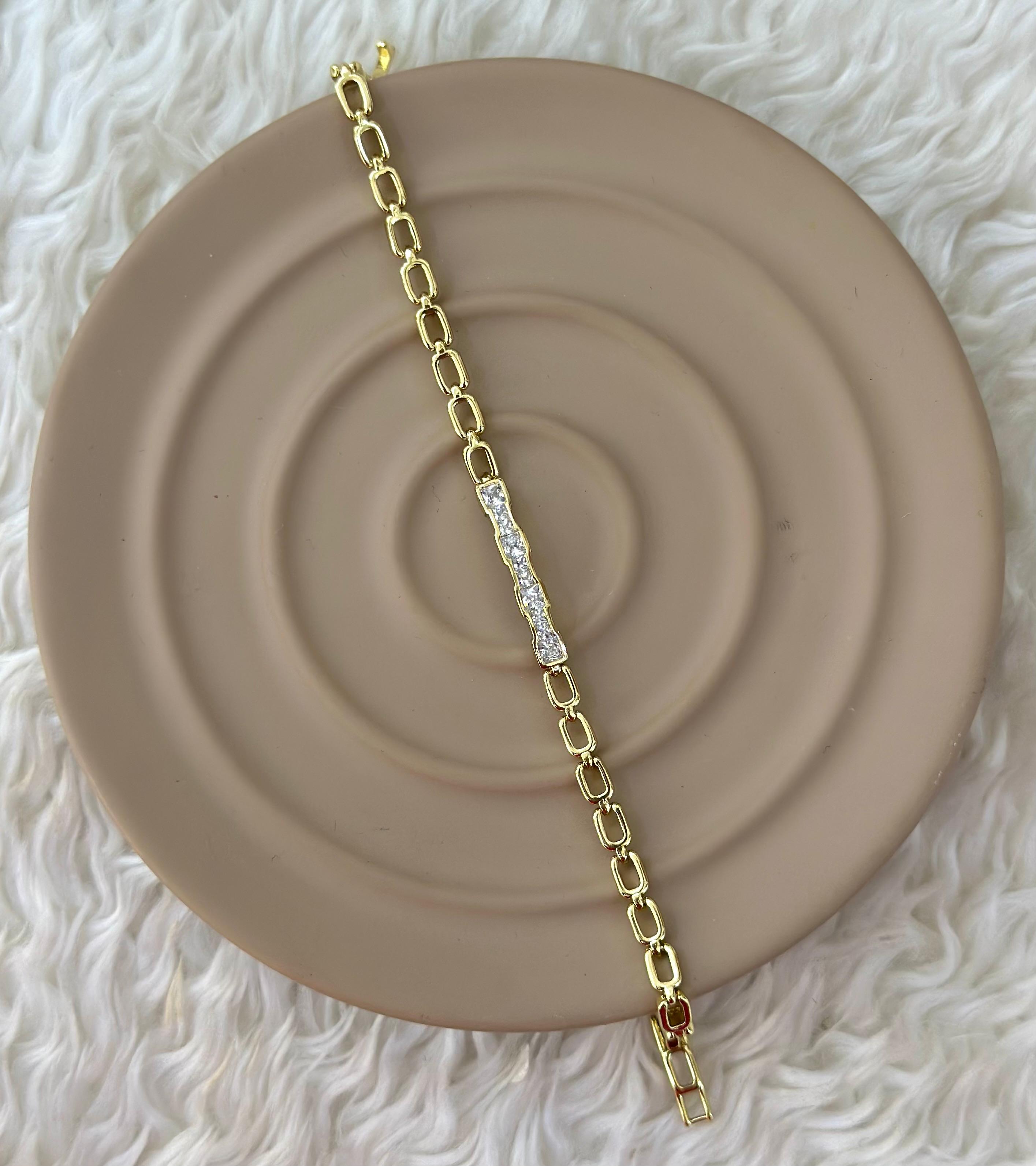💎 Baget Işıltılı Gold Xuping Bileklik ✨
