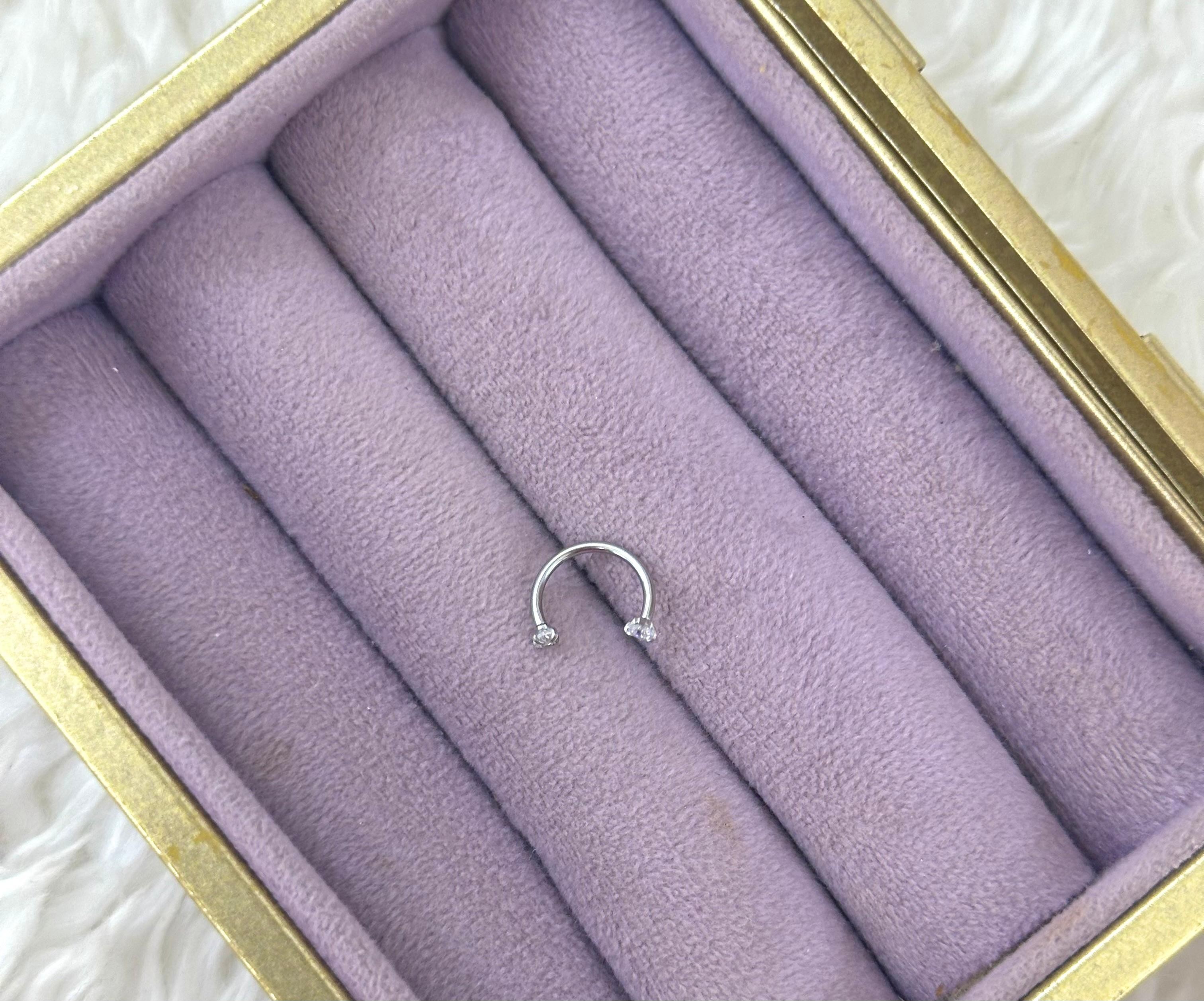 ✨ İkili Parıltı Kavis Çelik Piercing ✨
