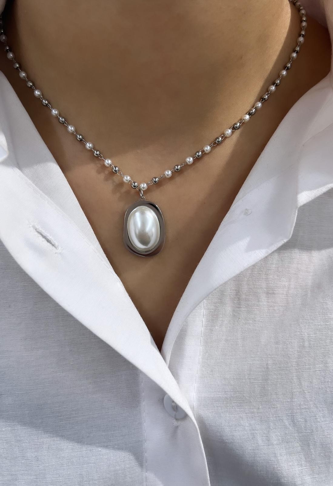 Çelik Silver Kolye 45cm