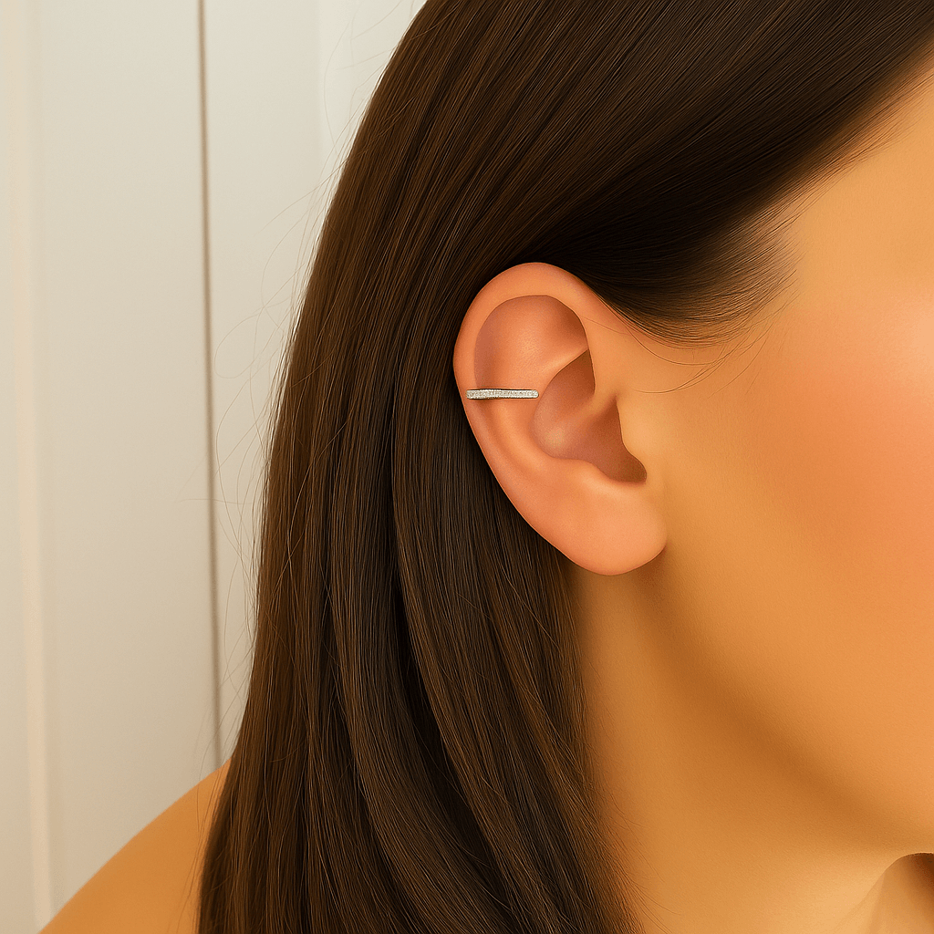 ✨ Işık Çizgisi Çelik Piercing ✨